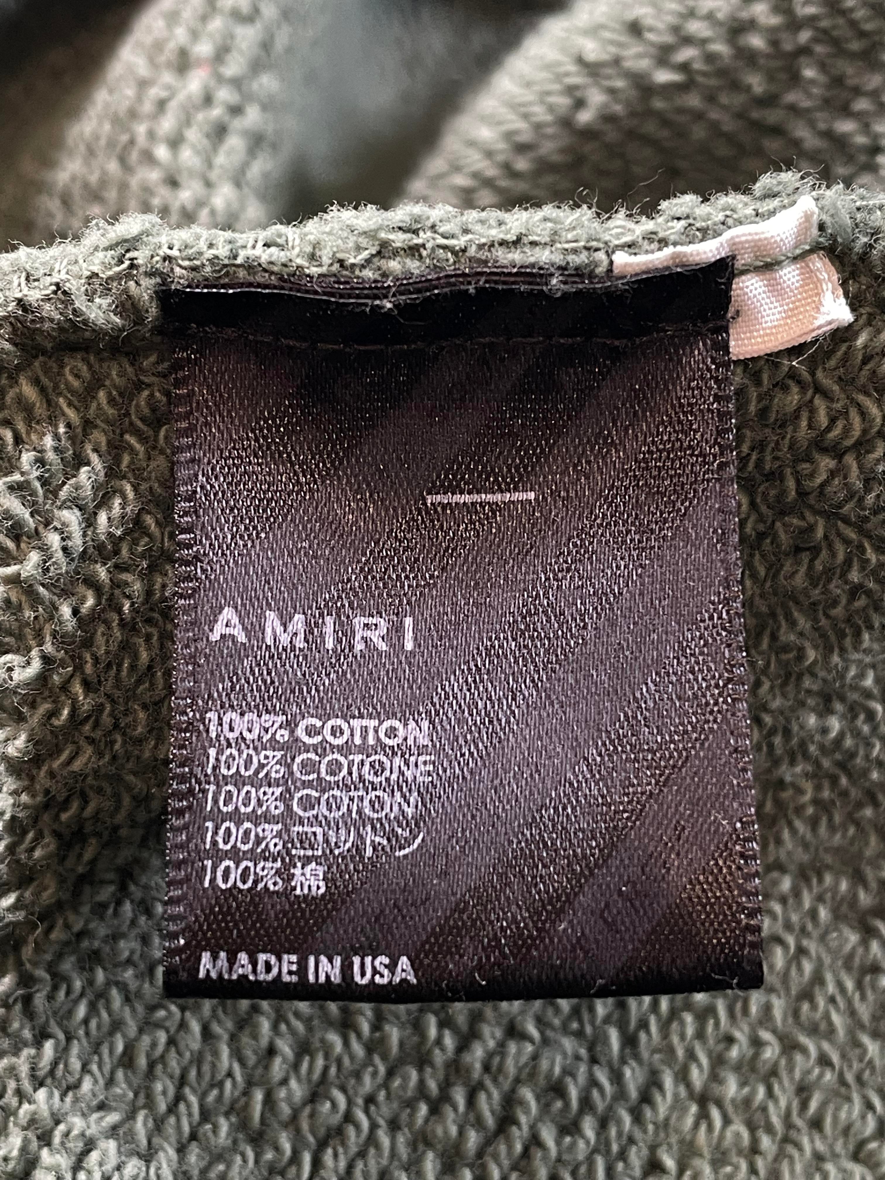Amiri Rum Label Green Crewneck