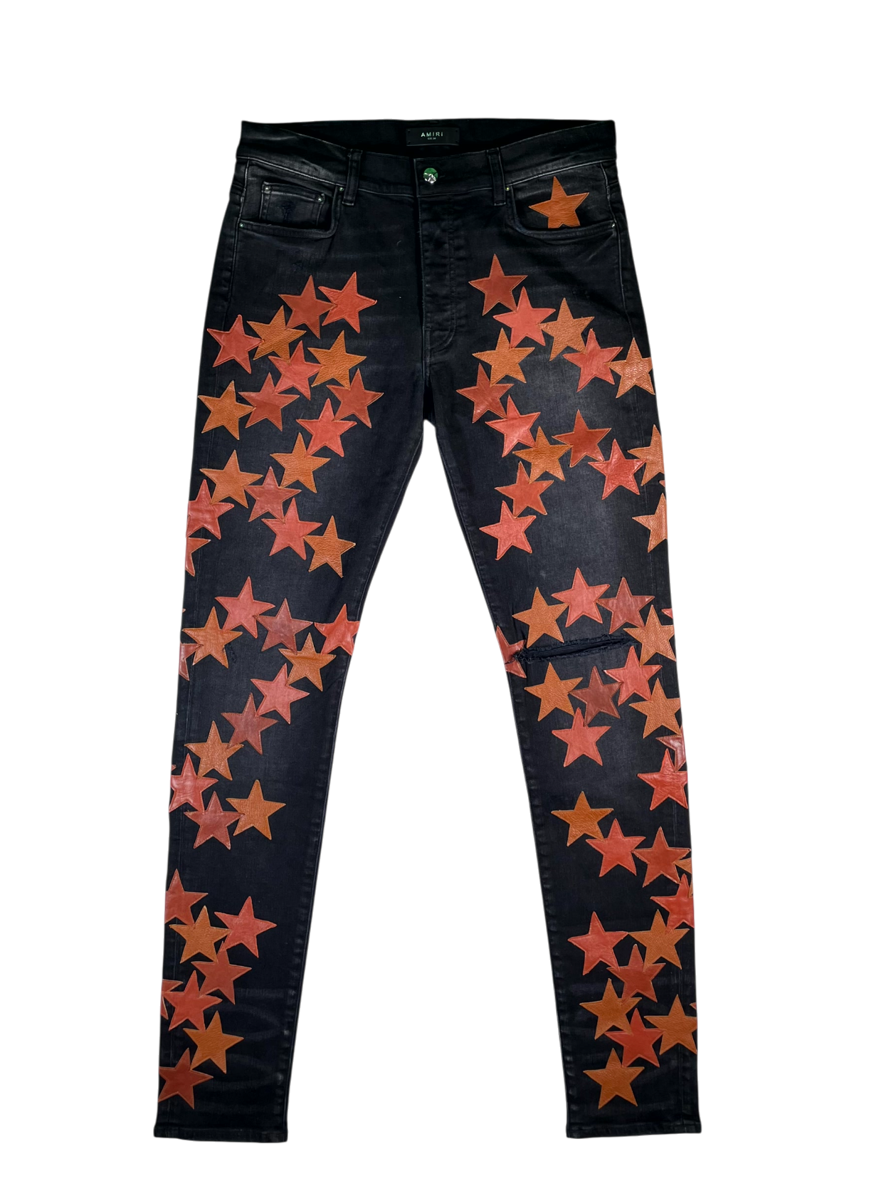 Amiri Chemist Rust Black & Orange Jeans