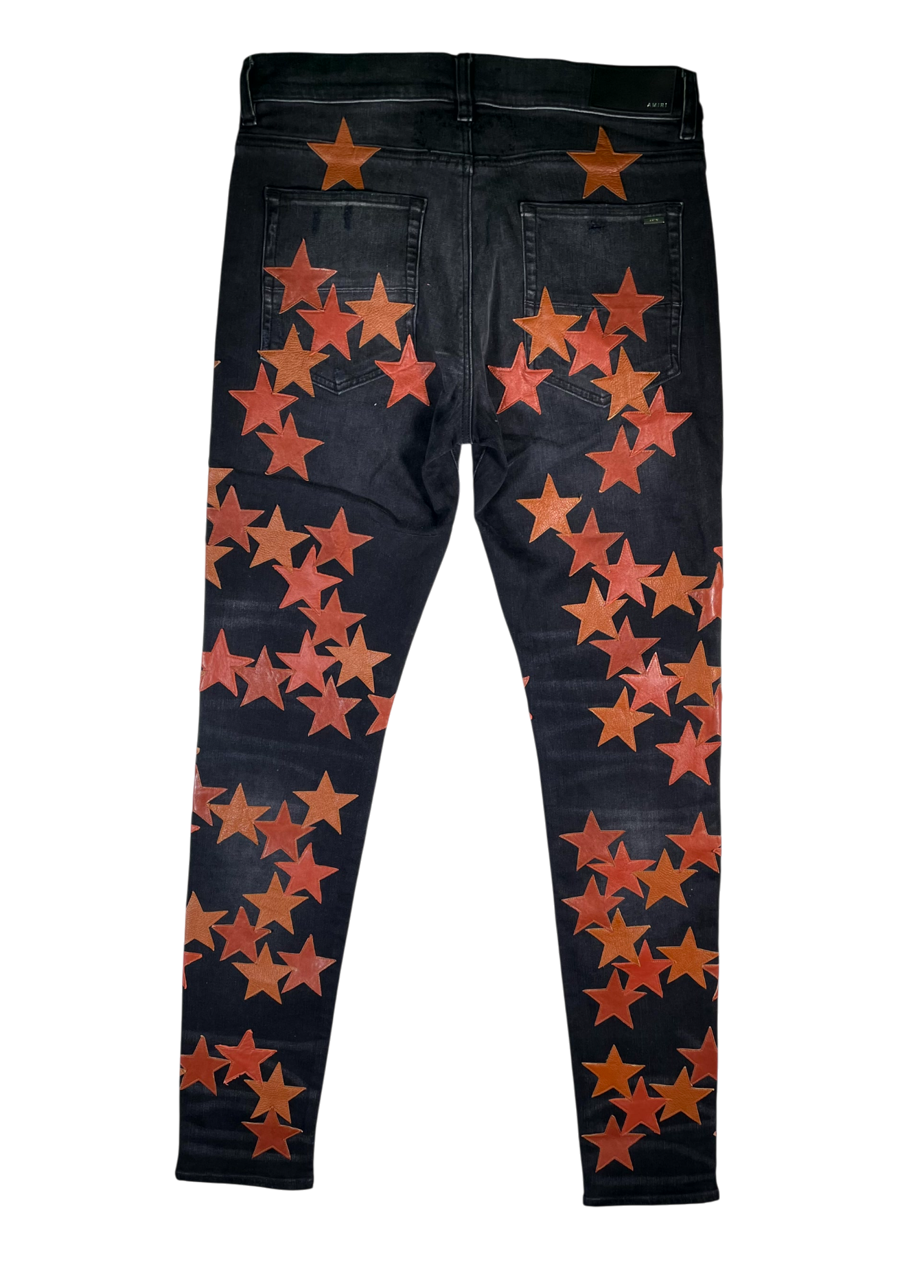 Amiri Chemist Rust Black & Orange Jeans
