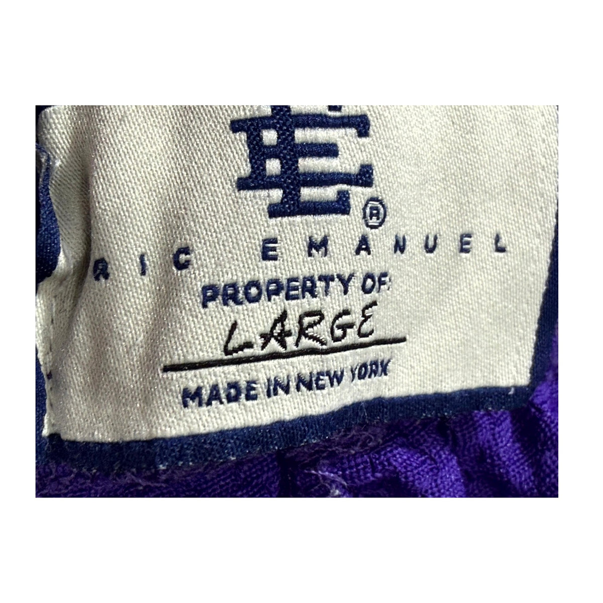 Eric Emanuel Purple & Cream Shorts