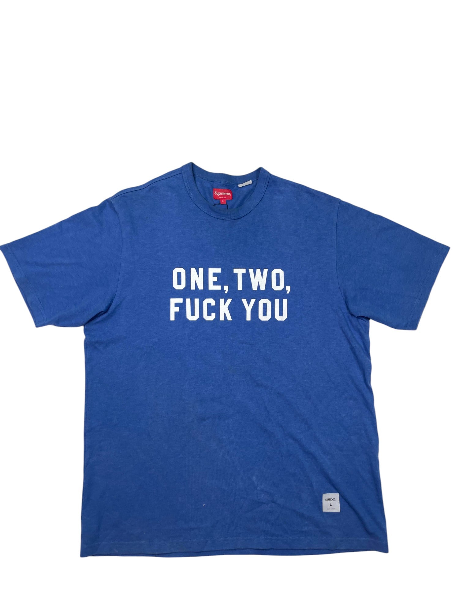 Supreme One Two F**k You  Black & White Tee