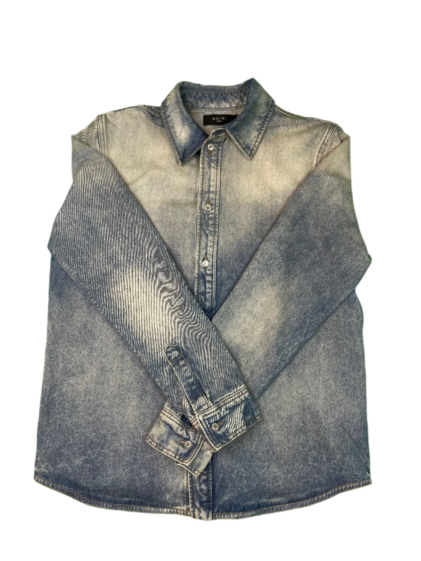 Amiri Light Wash MA All Over Print Blue Jacket
