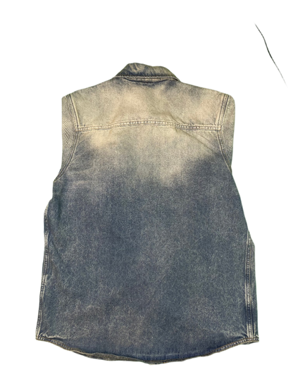 Amiri Light Wash MA All Over Print Blue Jacket