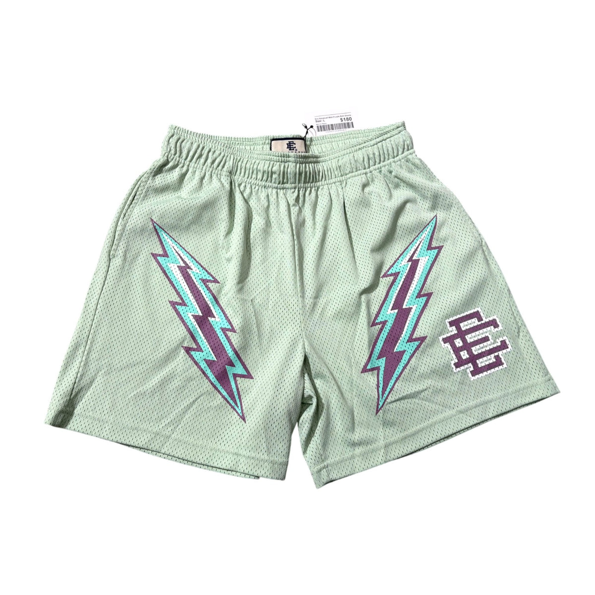 Eric Emanuel Bolt Mint & Purple Shorts