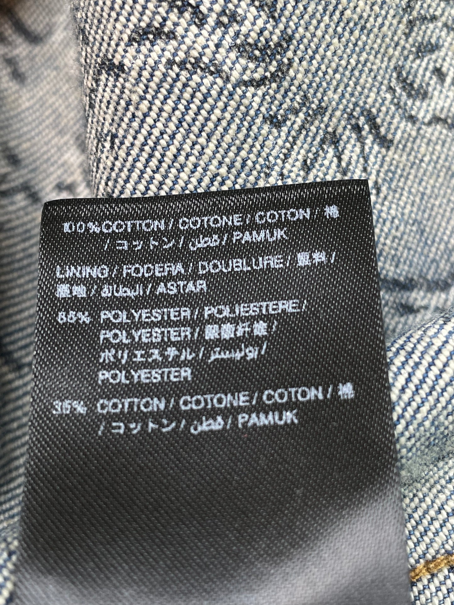 Amiri Light Wash MA All Over Print Blue Jacket