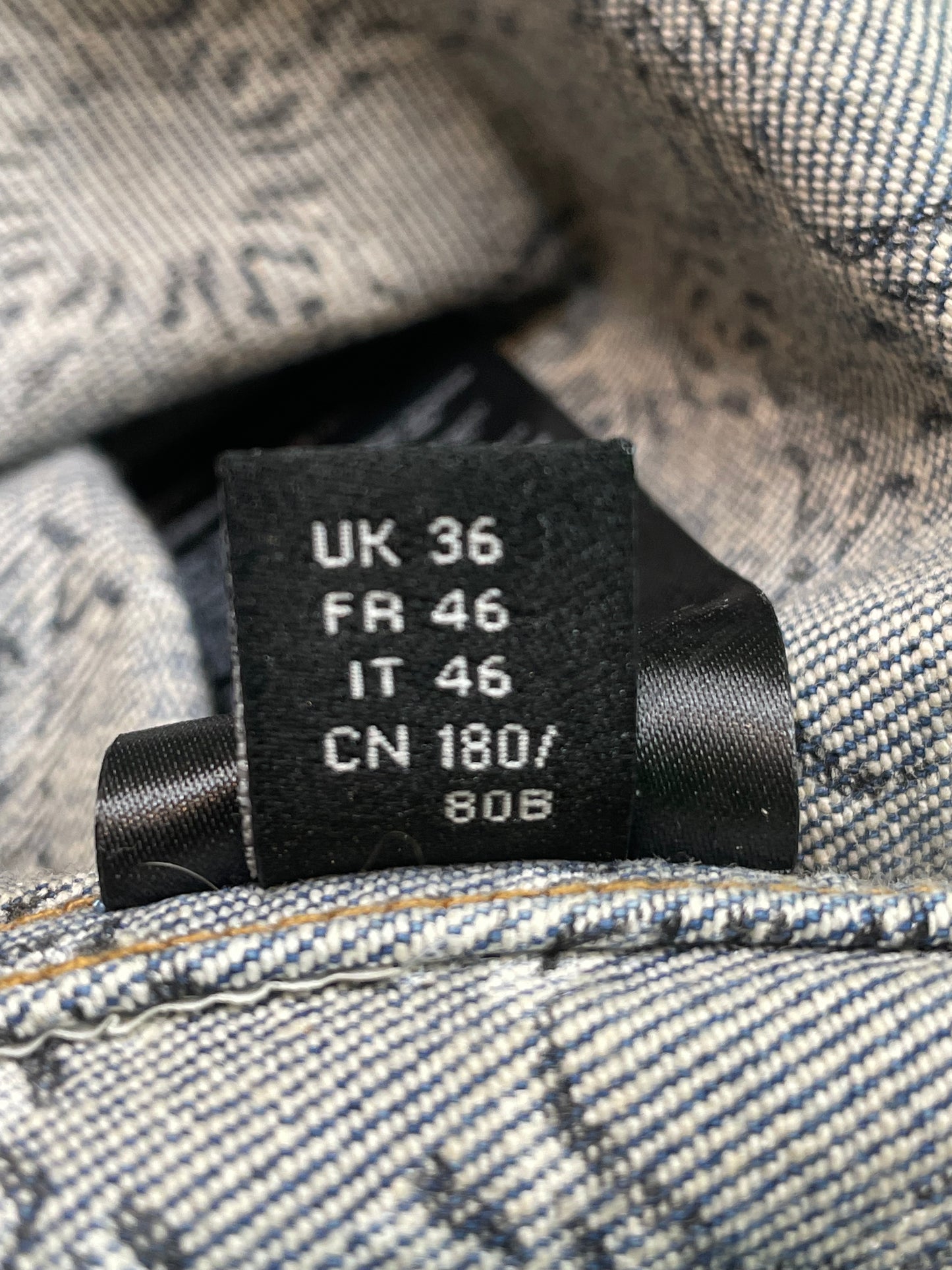 Amiri Light Wash MA All Over Print Blue Jacket