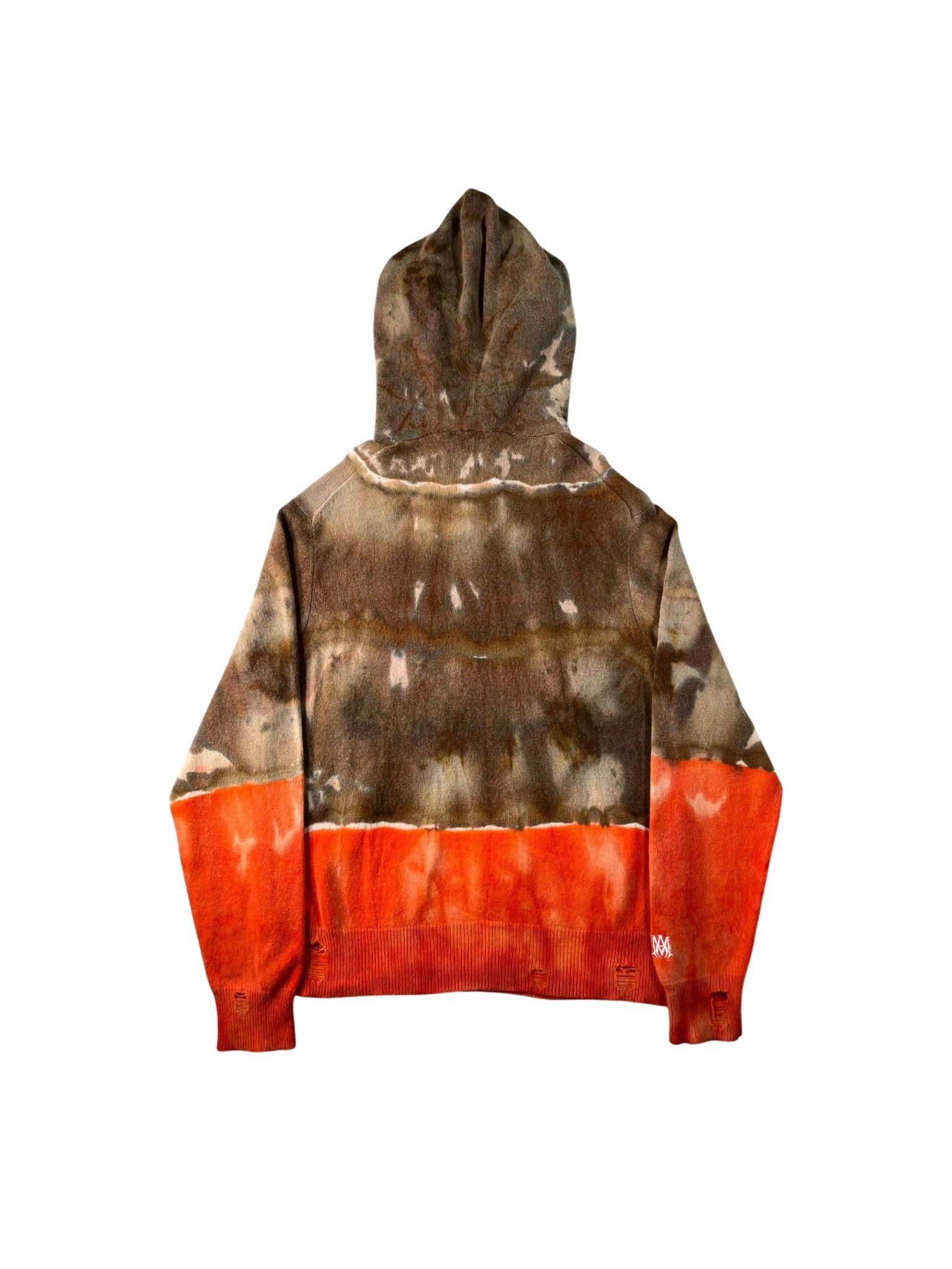 Amiri "Cashmere Script" Brown & Orange Hoodie