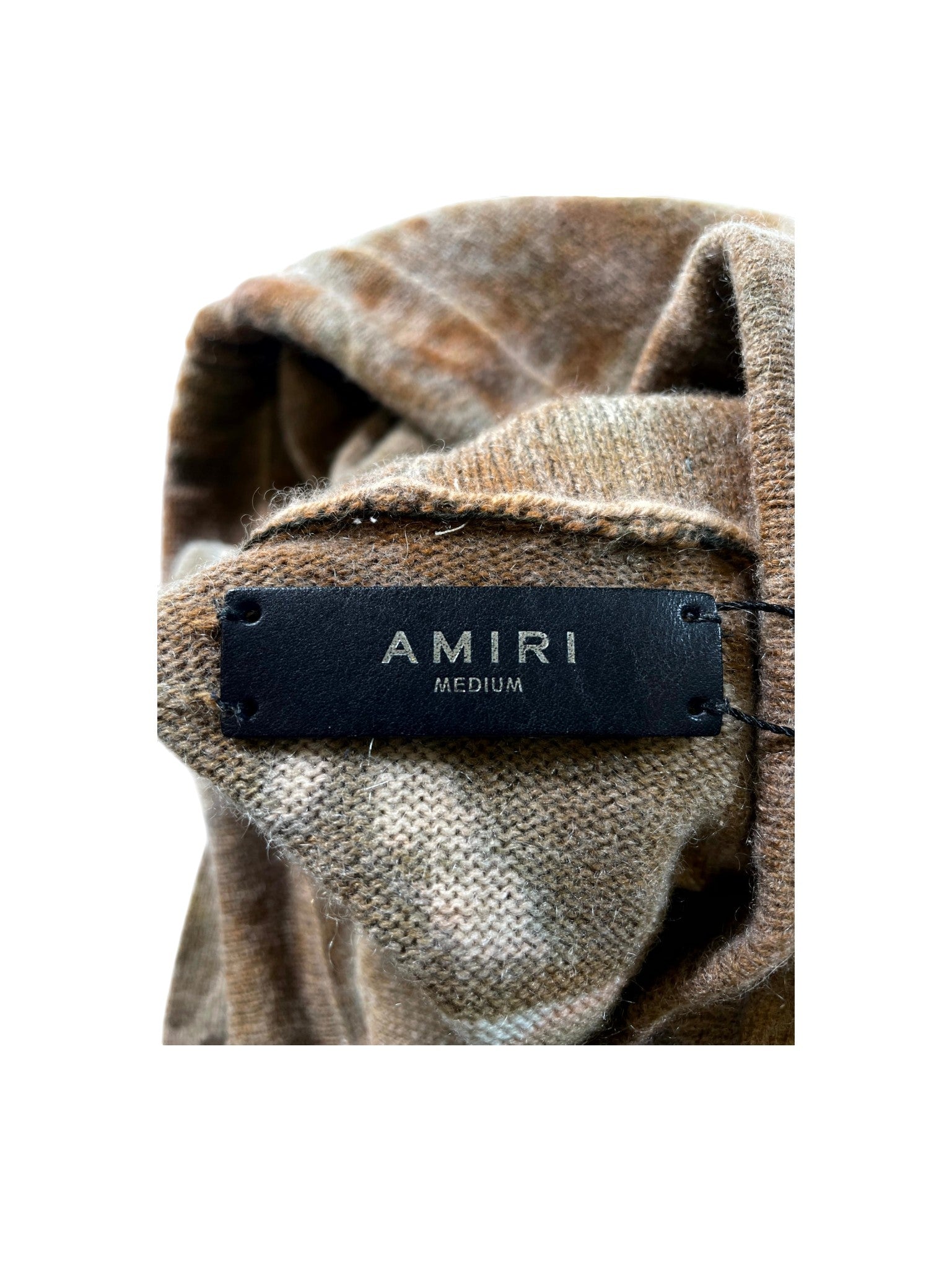 Amiri "Cashmere Script" Brown & Orange Hoodie