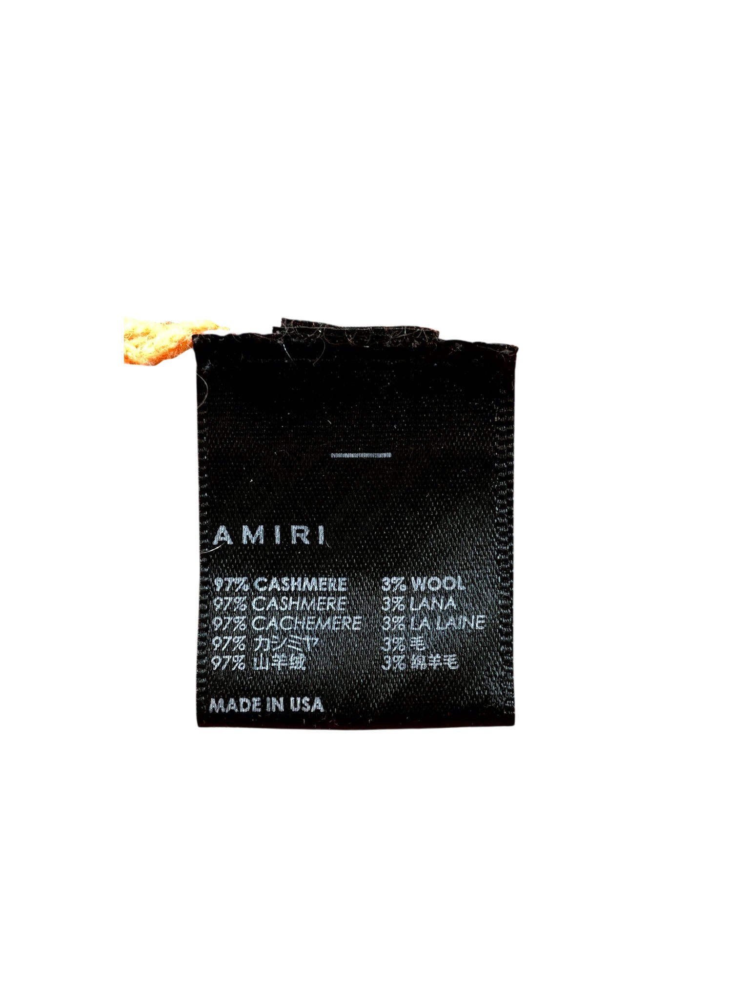 Amiri "Cashmere Script" Brown & Orange Hoodie