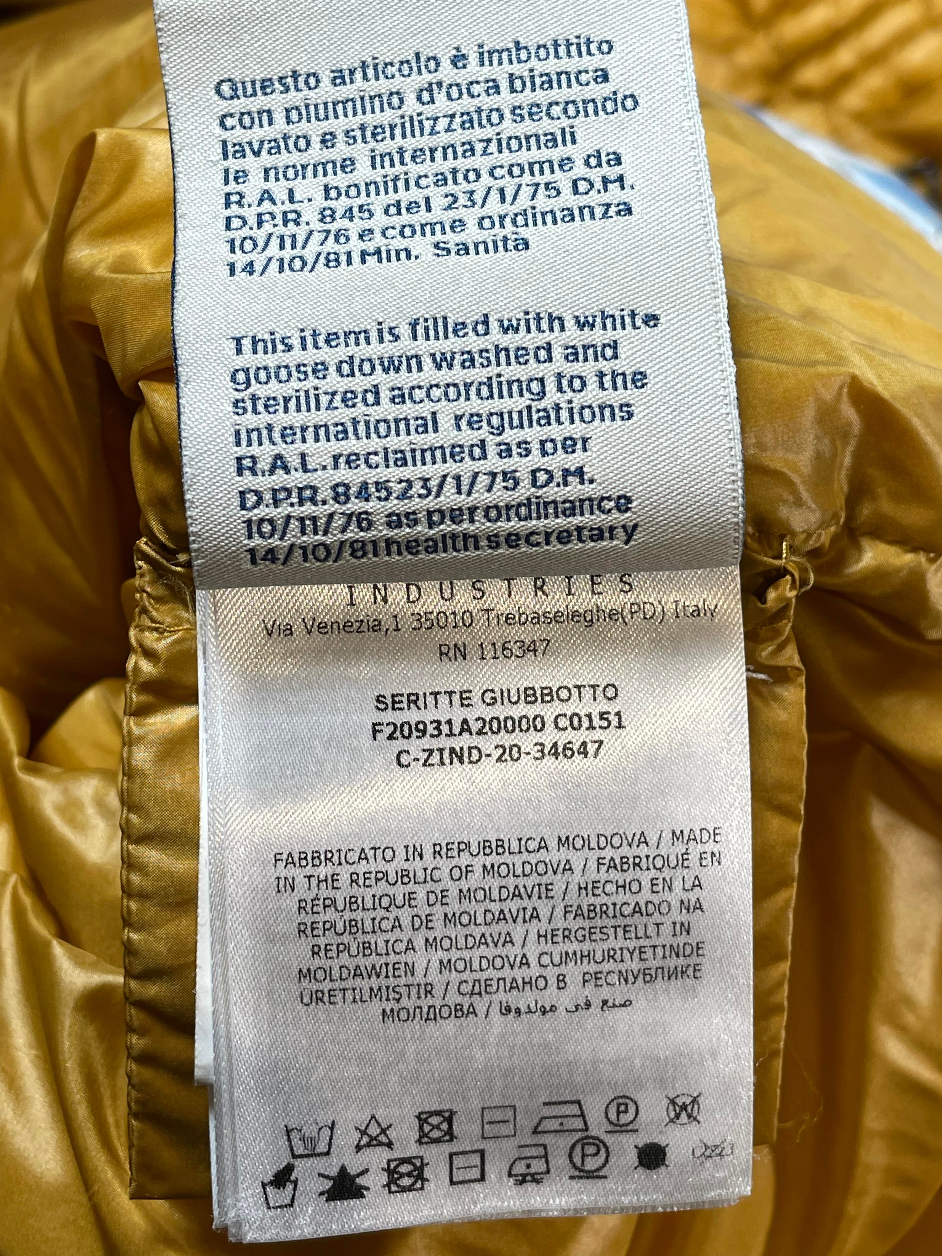 Moncler Seritte Giubbotto Yellow Puffer Jacket