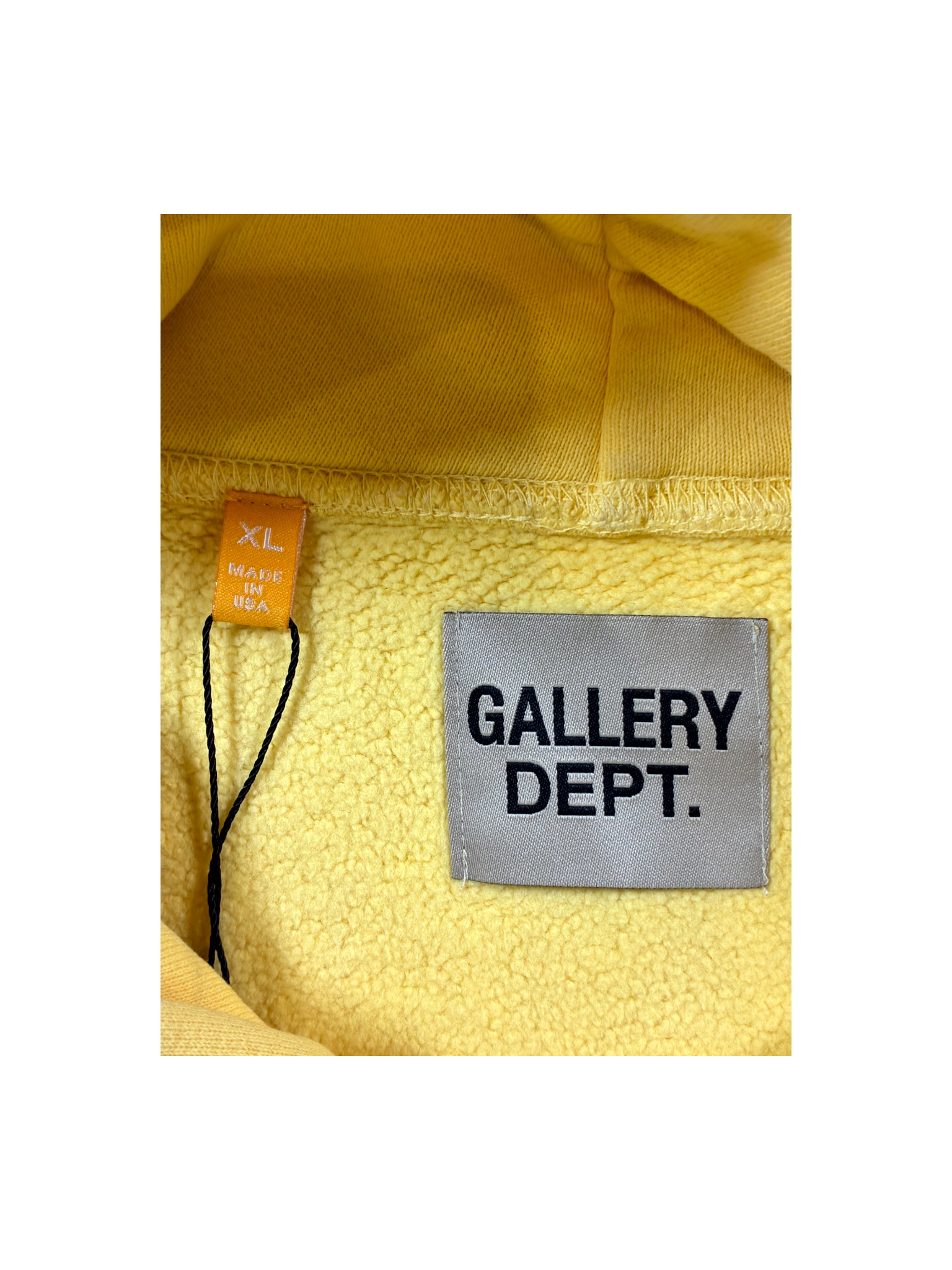 Gallery Dept Sleeve Logo Yellow & Black Hoodie