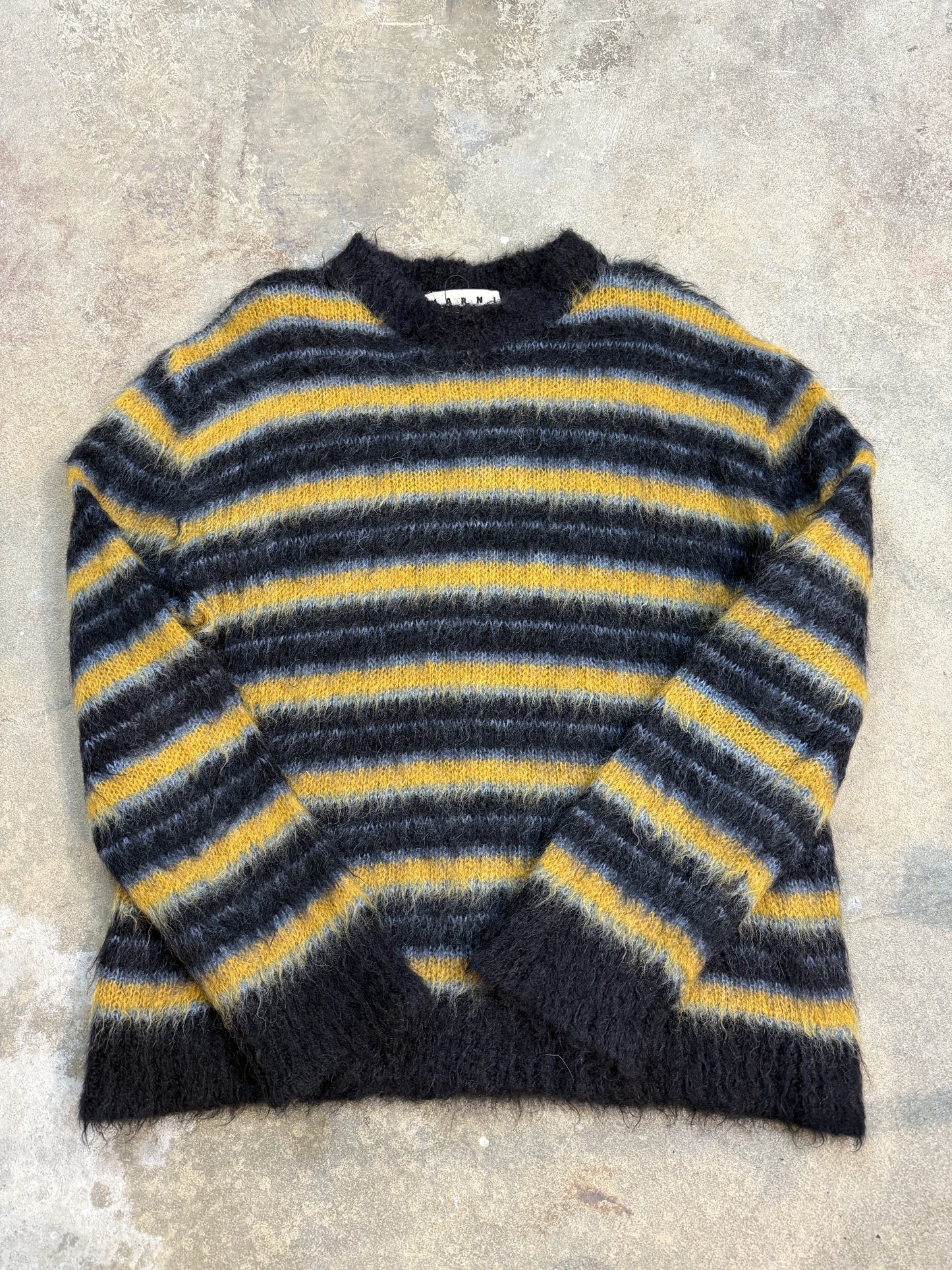 Marni Mohair Sweater Blue Yellow Used 54 (XL)