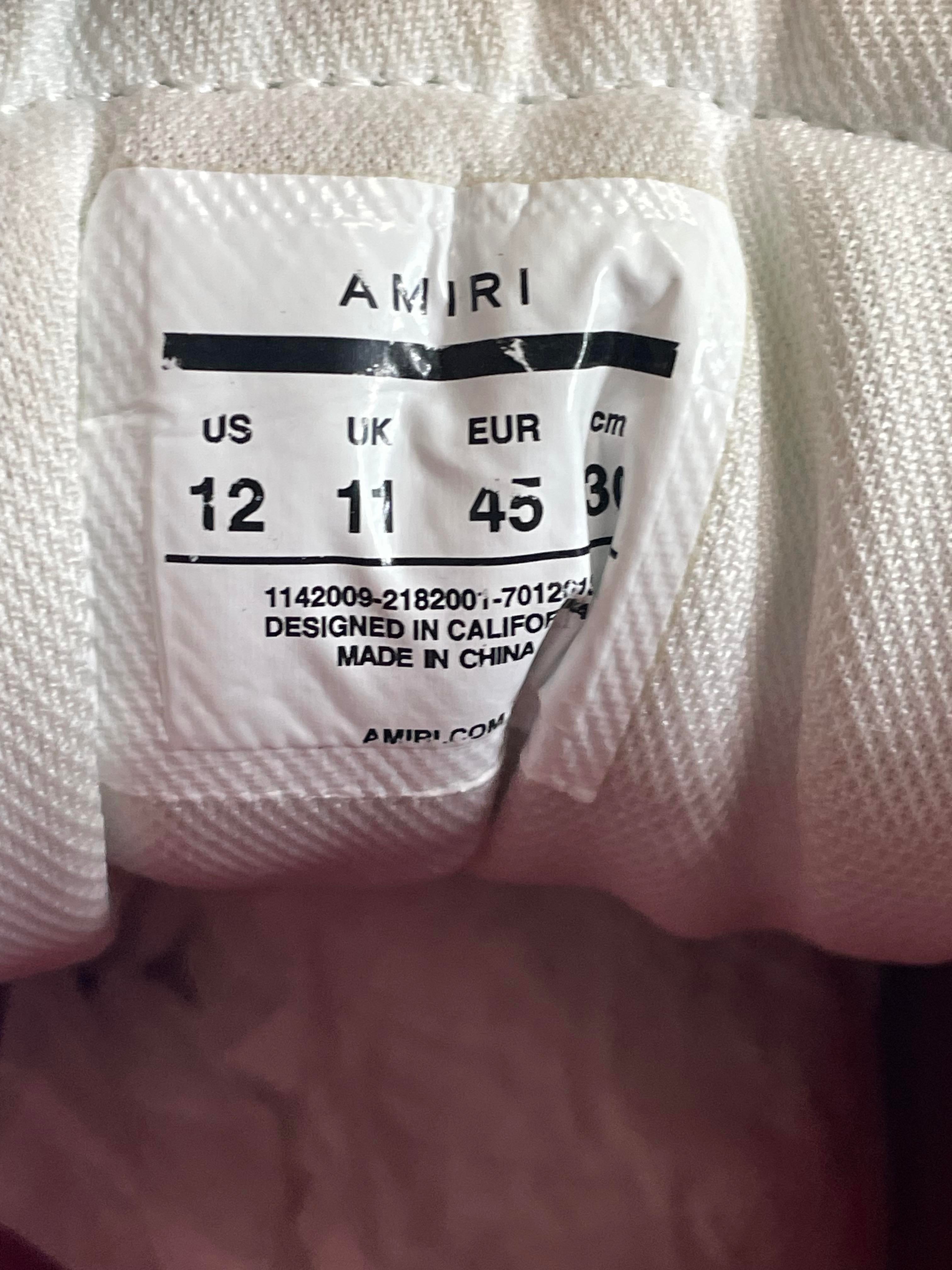 Amiri 'Skeleton' Red & White High Top