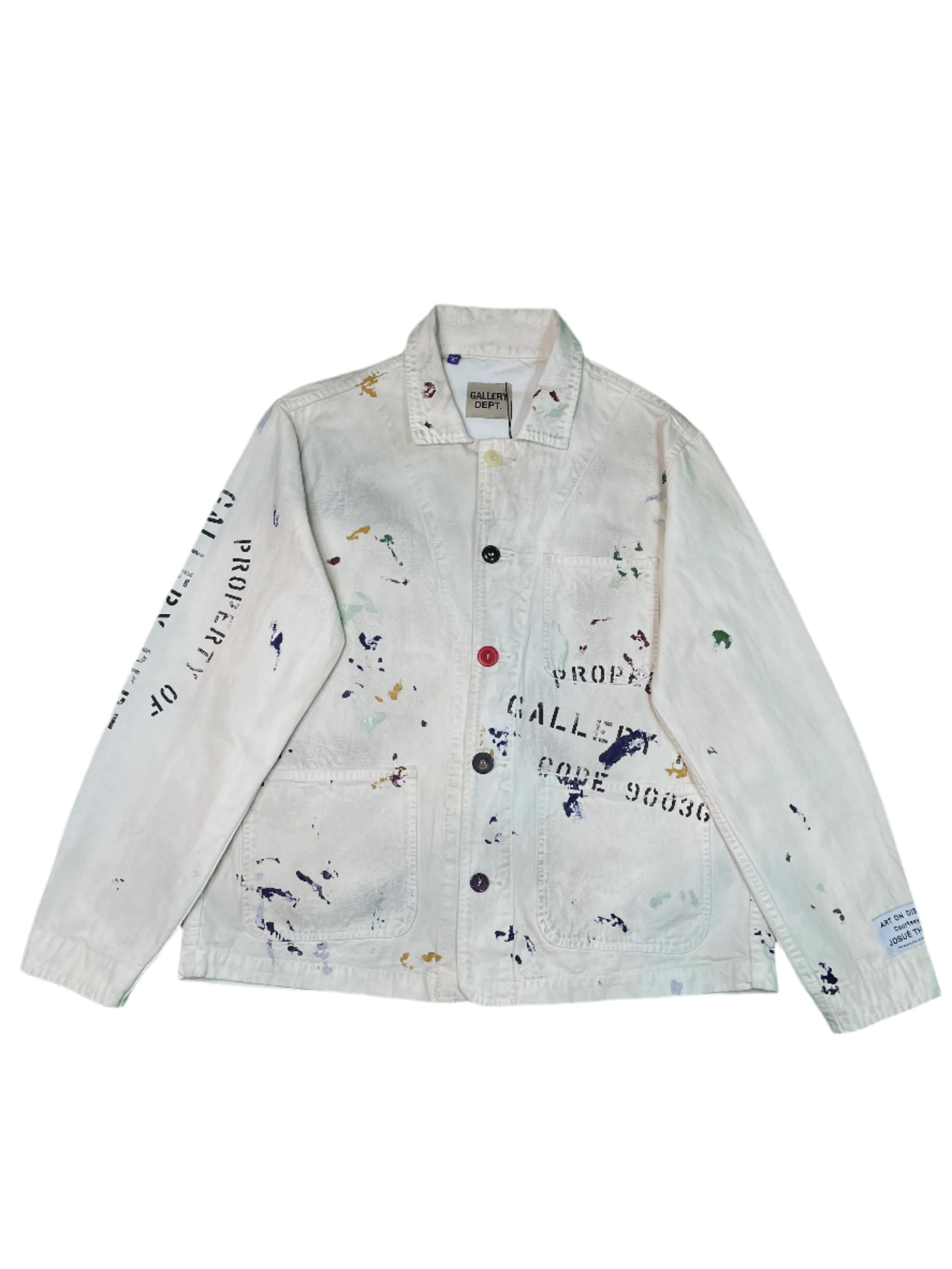 Gallery Dept. Paint Splatter White Shirt Jacket