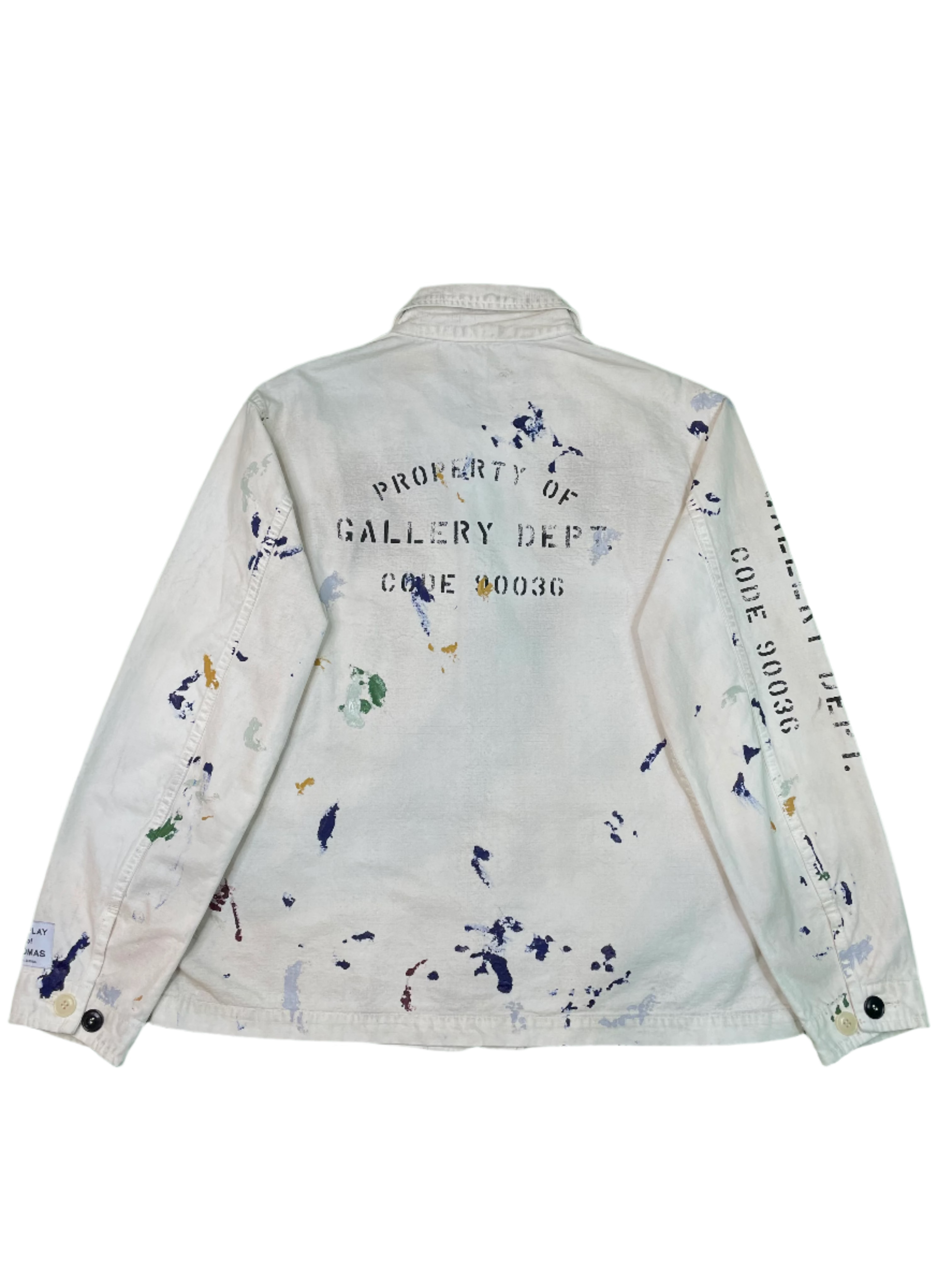 Gallery Dept. Paint Splatter White Shirt Jacket