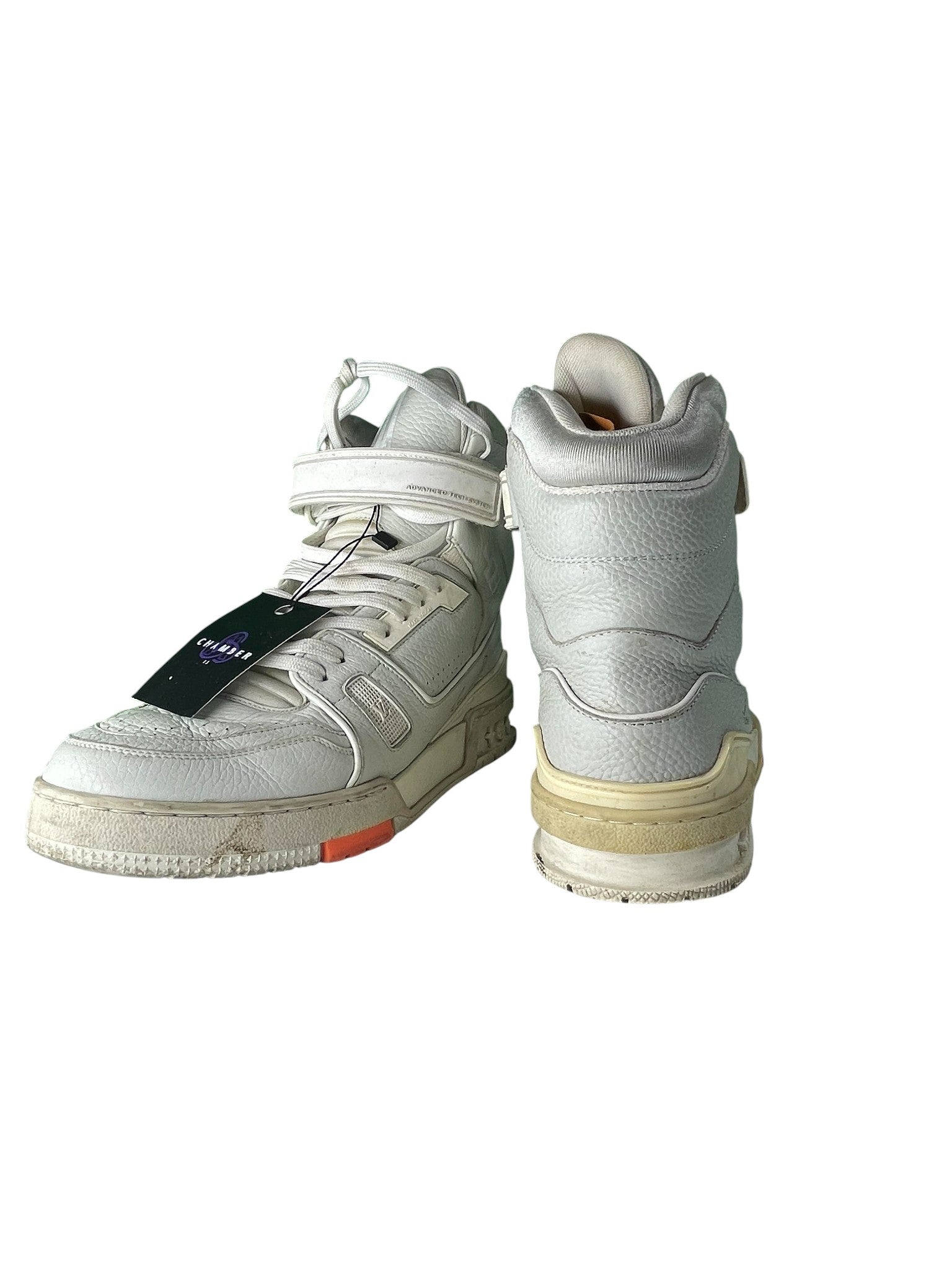 LV 'Virgil' Cream High Top Trainer
