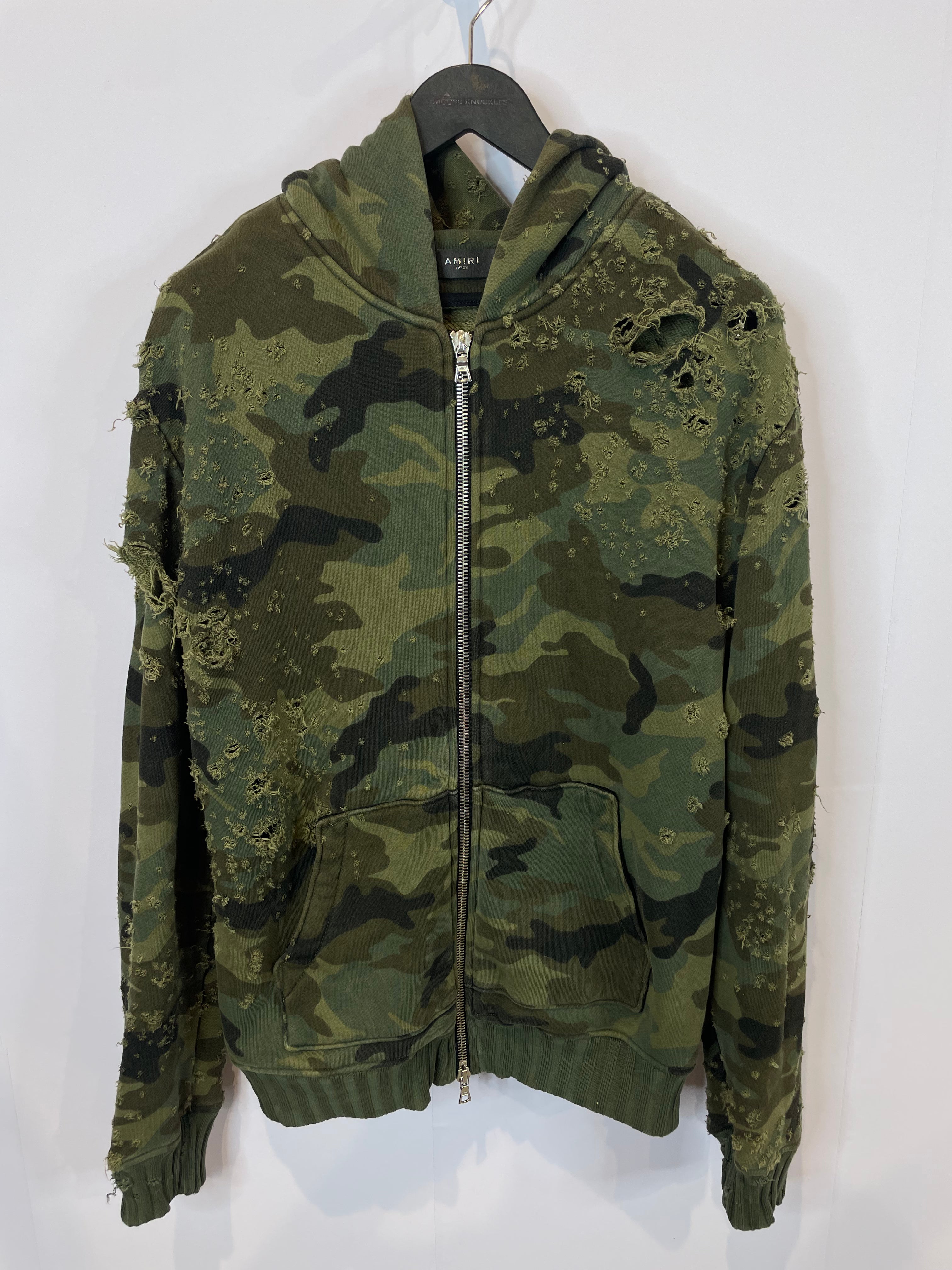 Amiri Camo Shotgun Zip Up Used Large