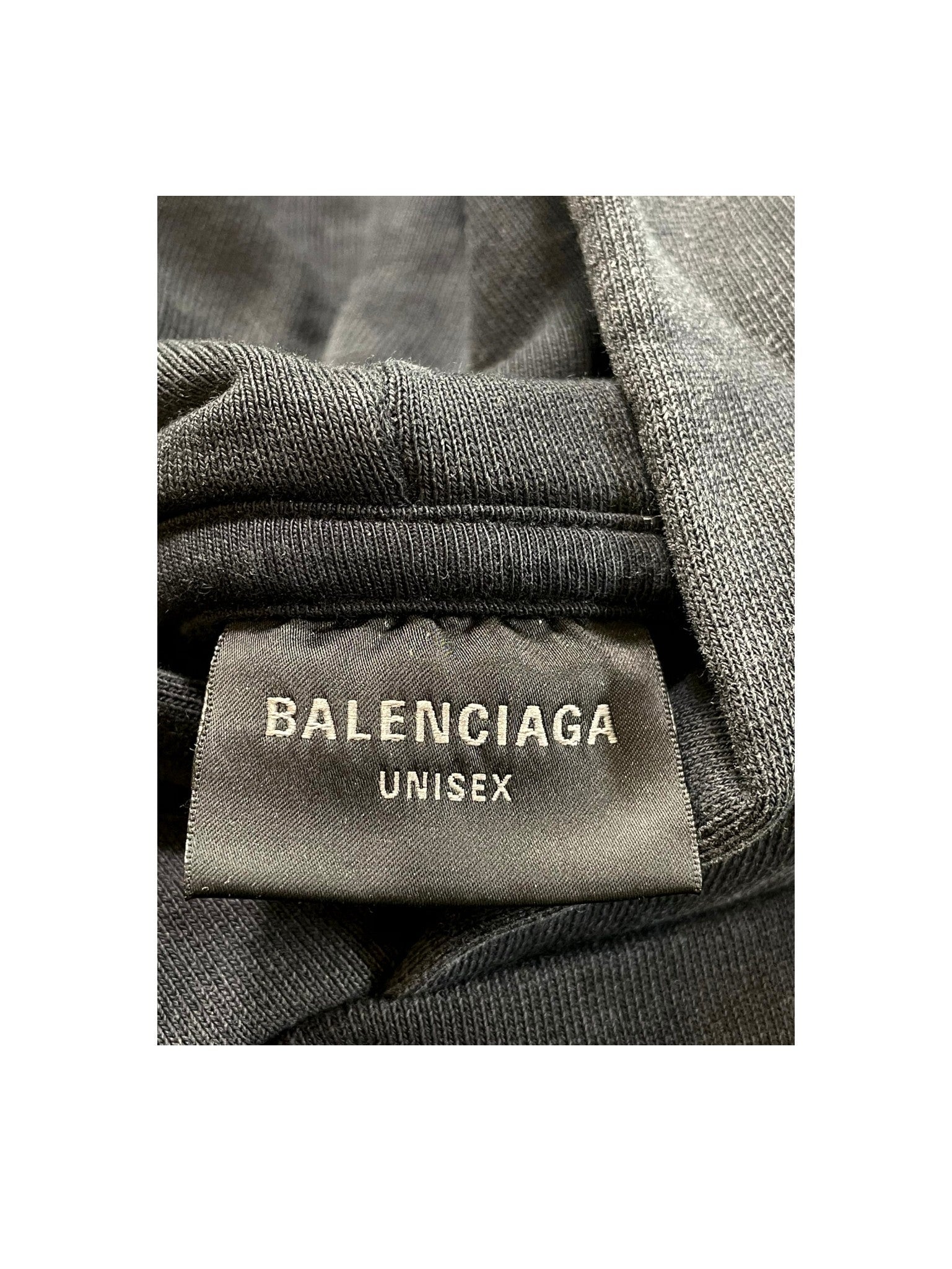 Balenciaga Arm Logo Black Wash Hoodie