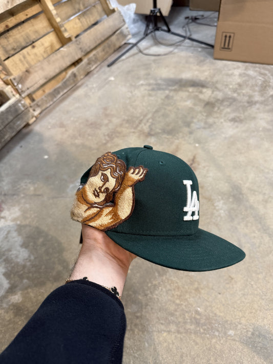 John Stan LA Dodgers Fitted Green Used 7 1-2