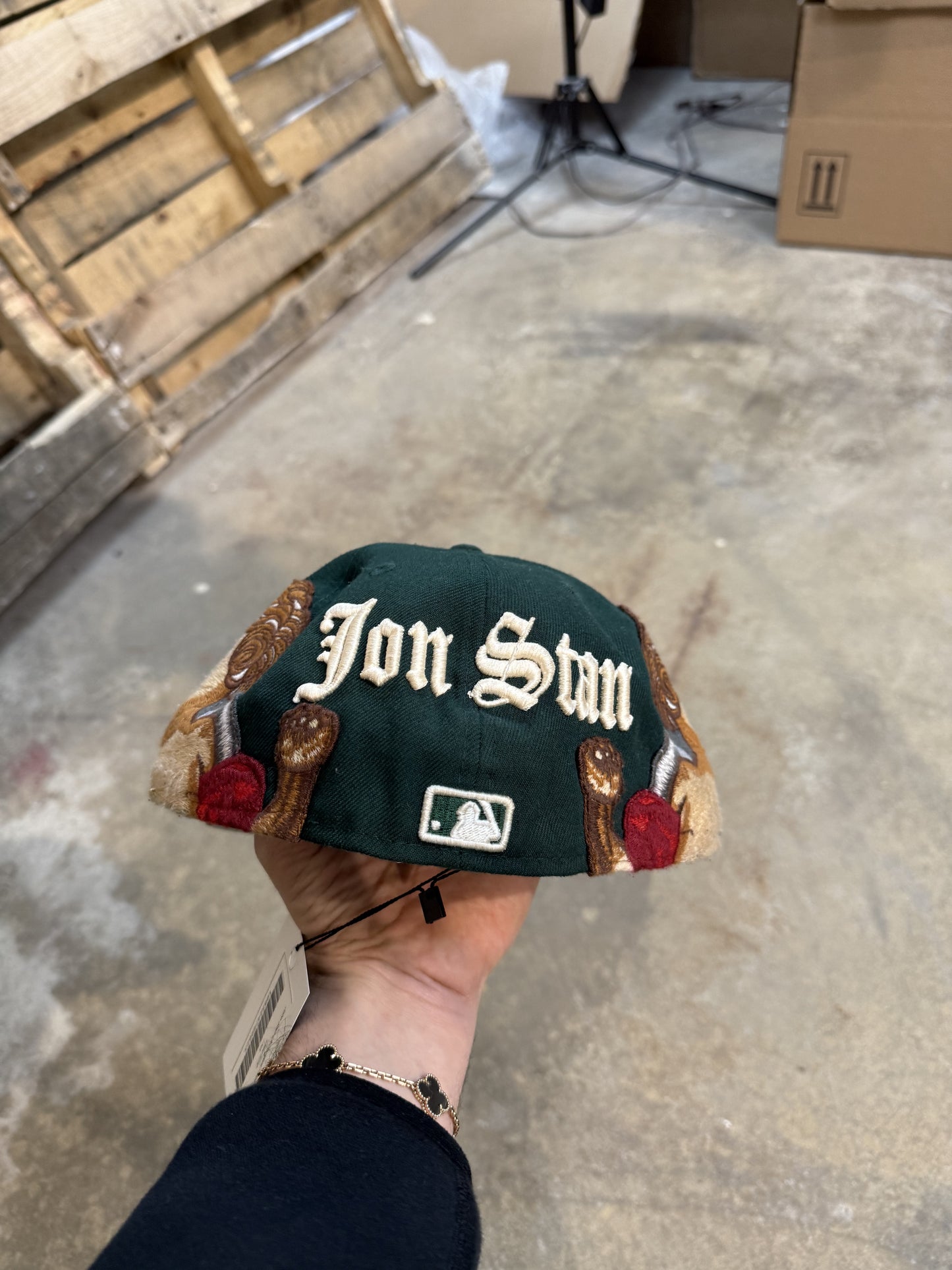 John Stan LA Dodgers Fitted Green Used 7 1-2