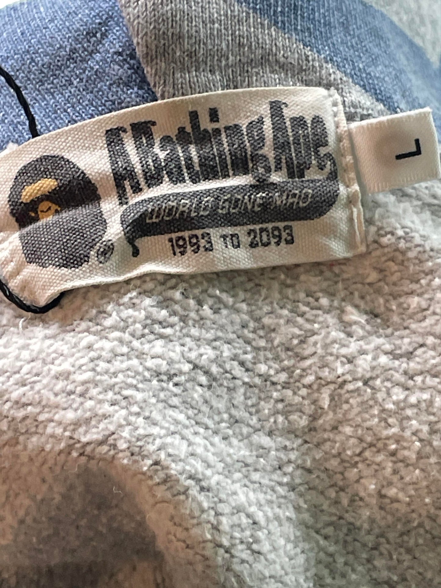 BAPE BAPESTA Zip Up Grey & Blue Stars