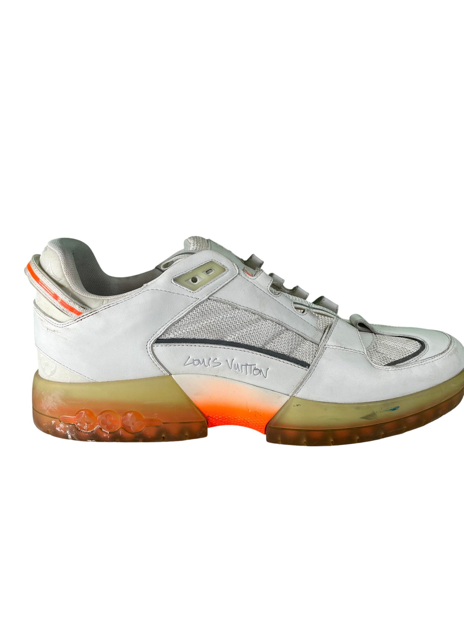 LV 'Monogram' White & Orange Sneaker