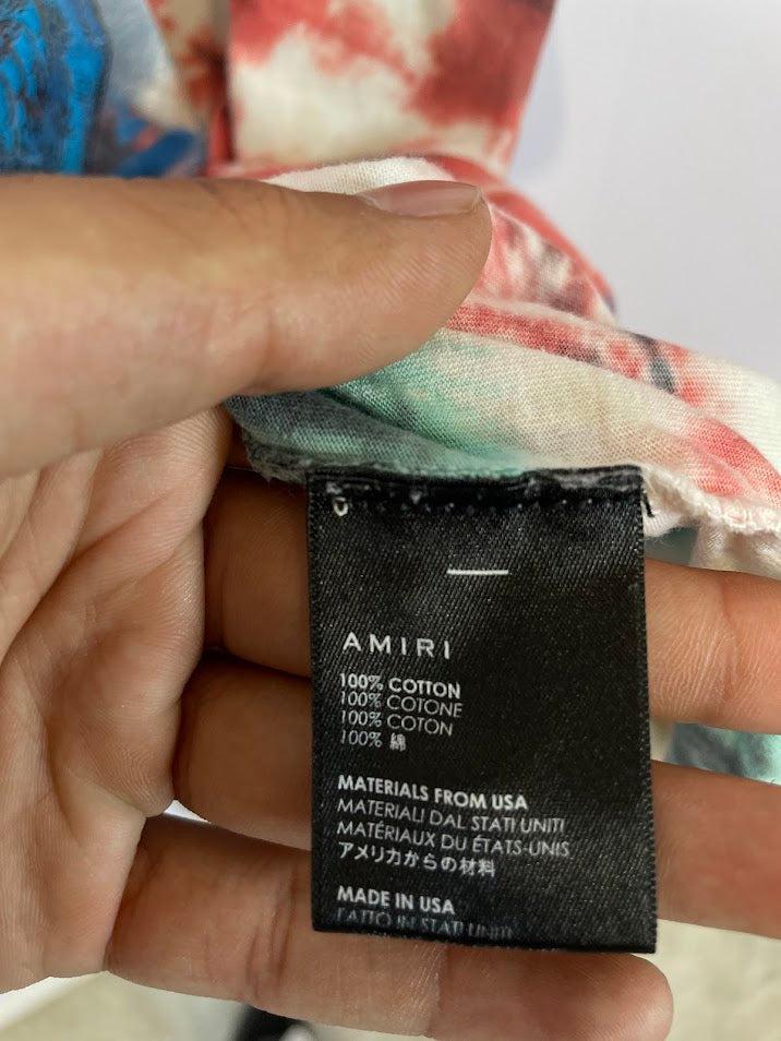 Amiri Tie Dye Skull Tee Used Medium