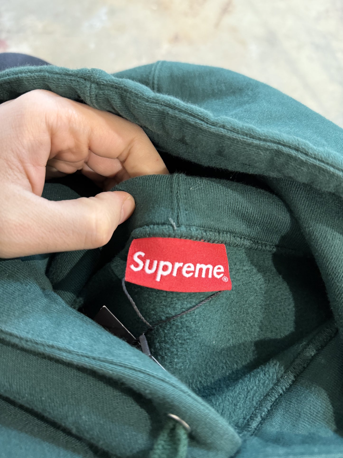 Supreme Hoodie green Used Medium