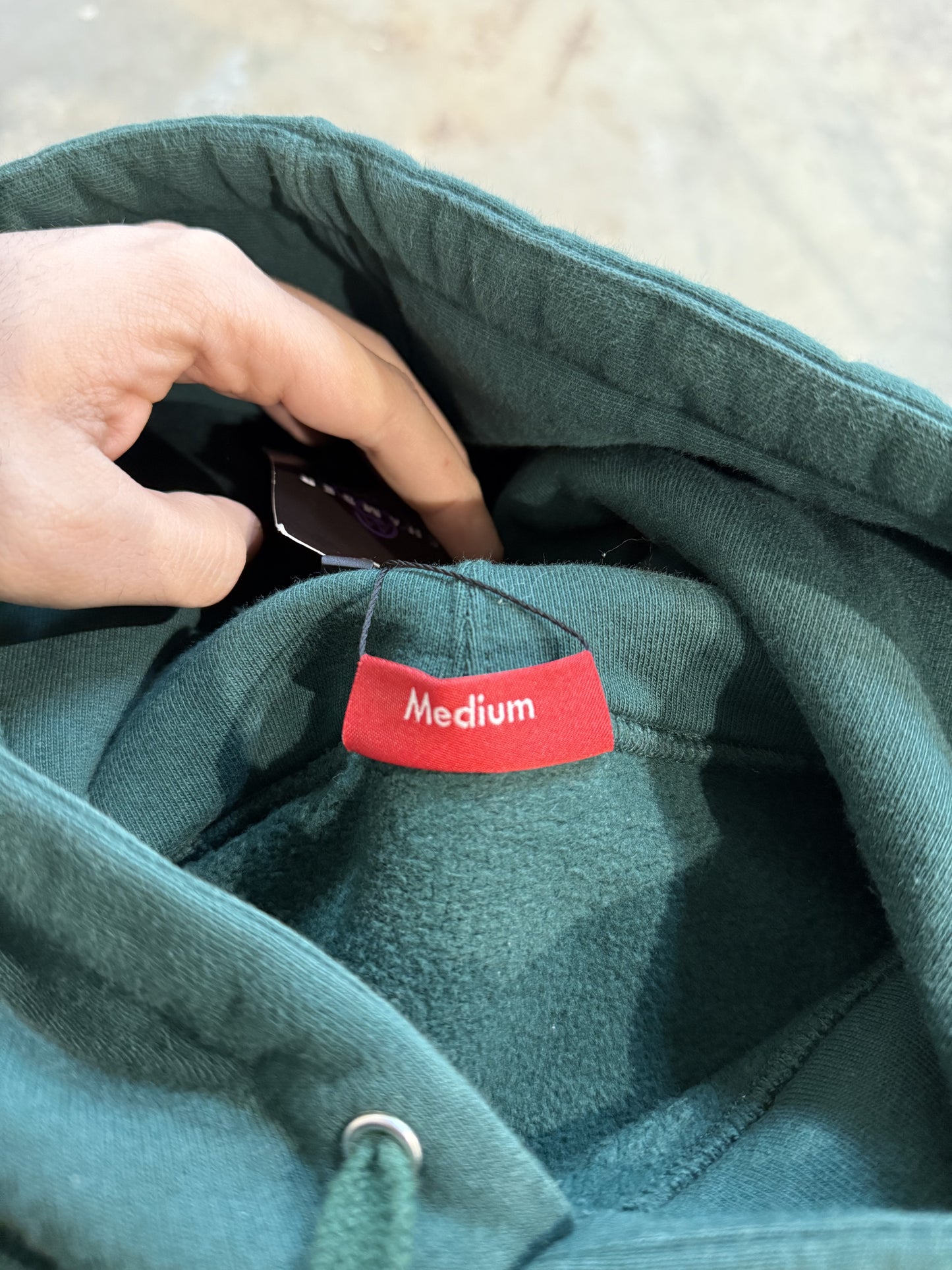 Supreme Hoodie green Used Medium