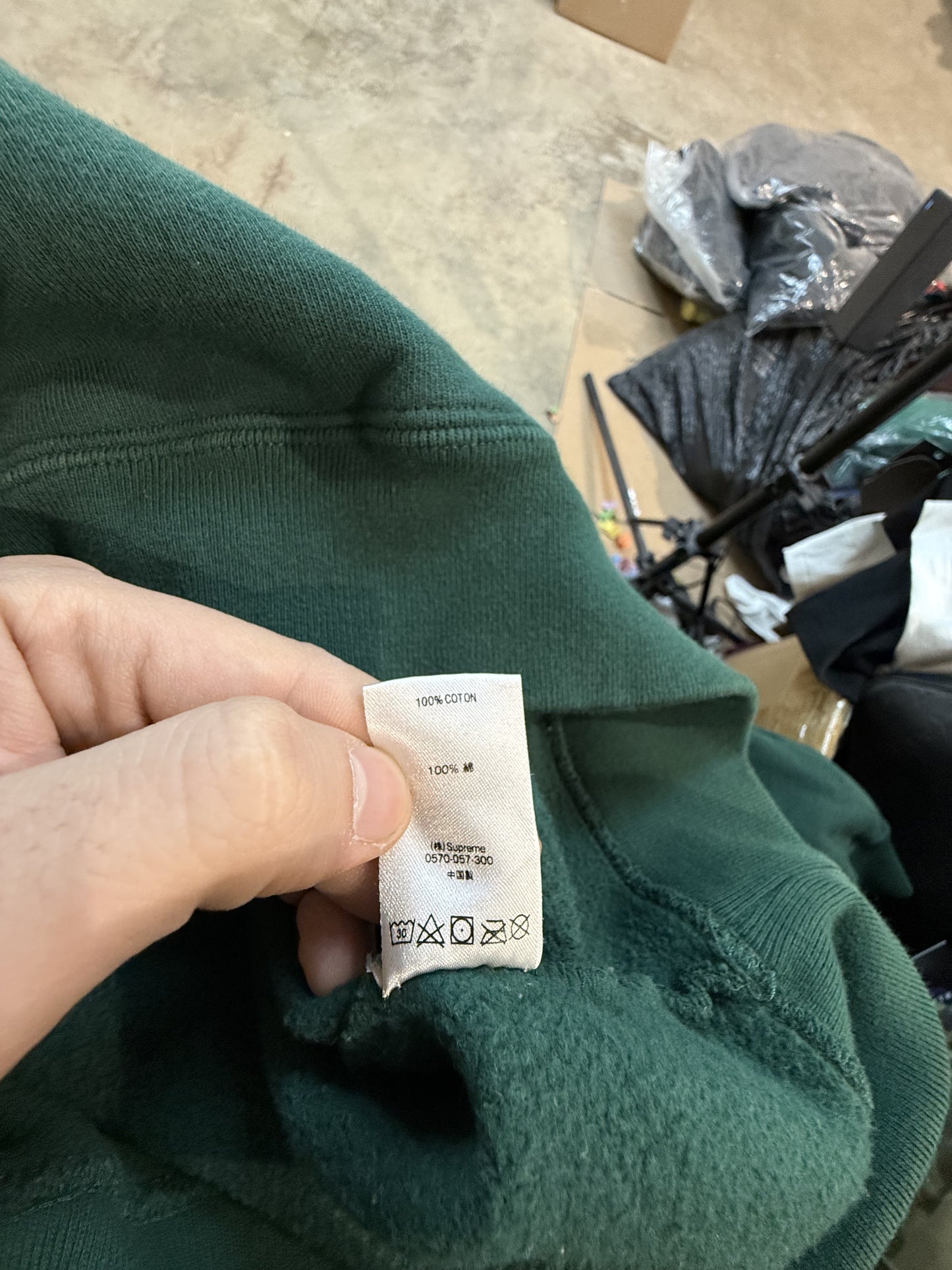 Supreme Hoodie green Used Medium