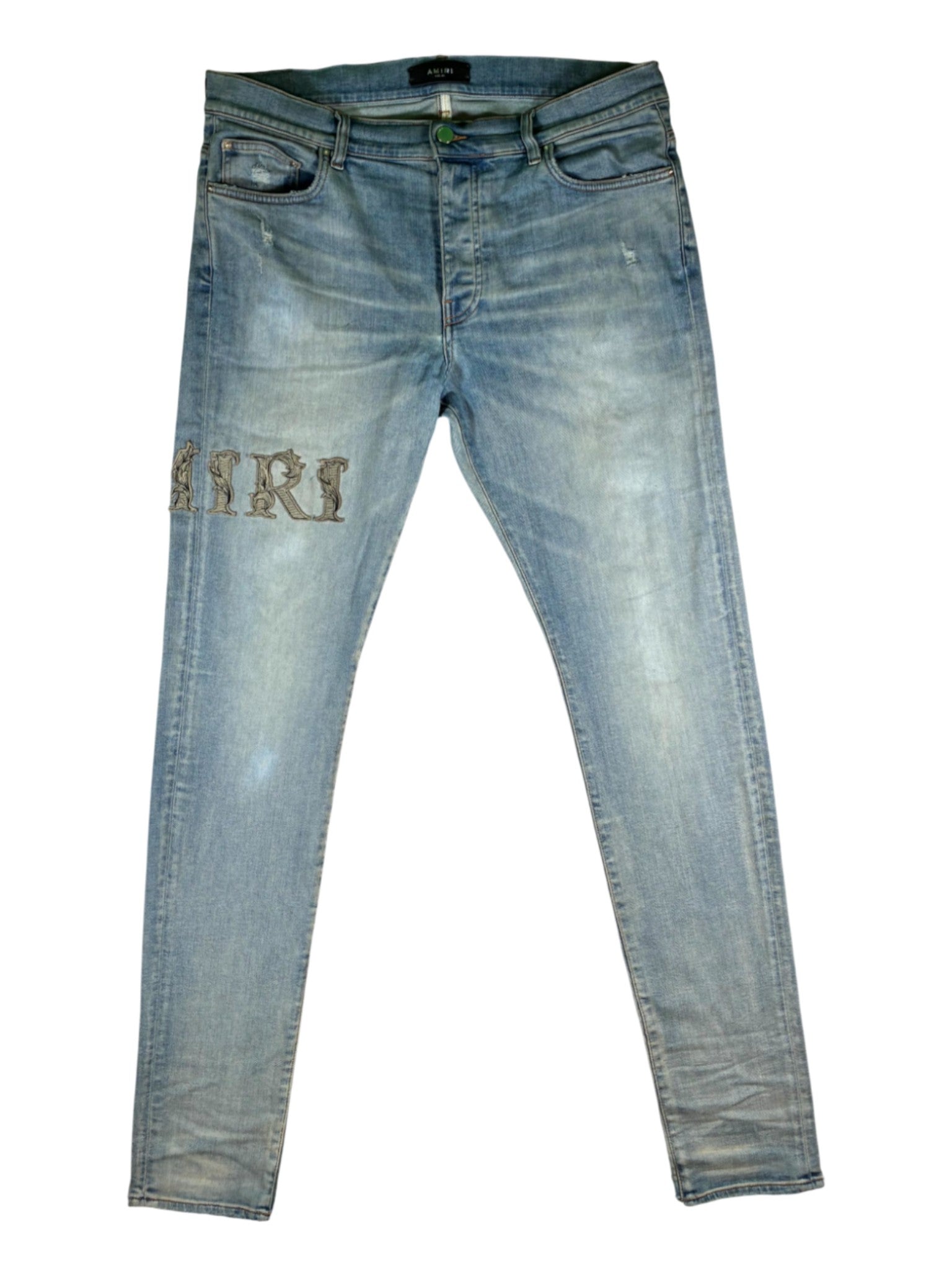 Amiri Side Logo Borque Vine Light Wash Jeans