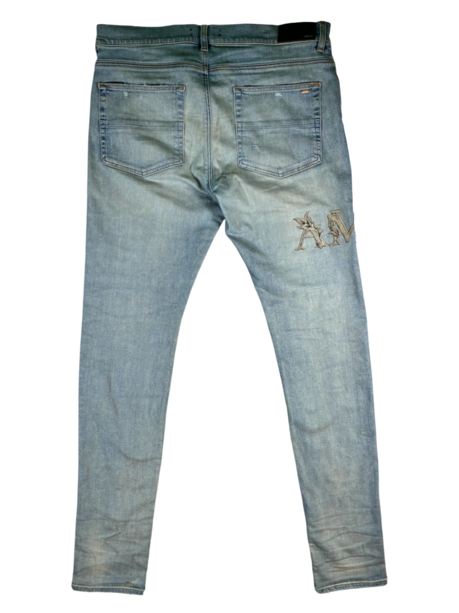Amiri Side Logo Borque Vine Light Wash Jeans