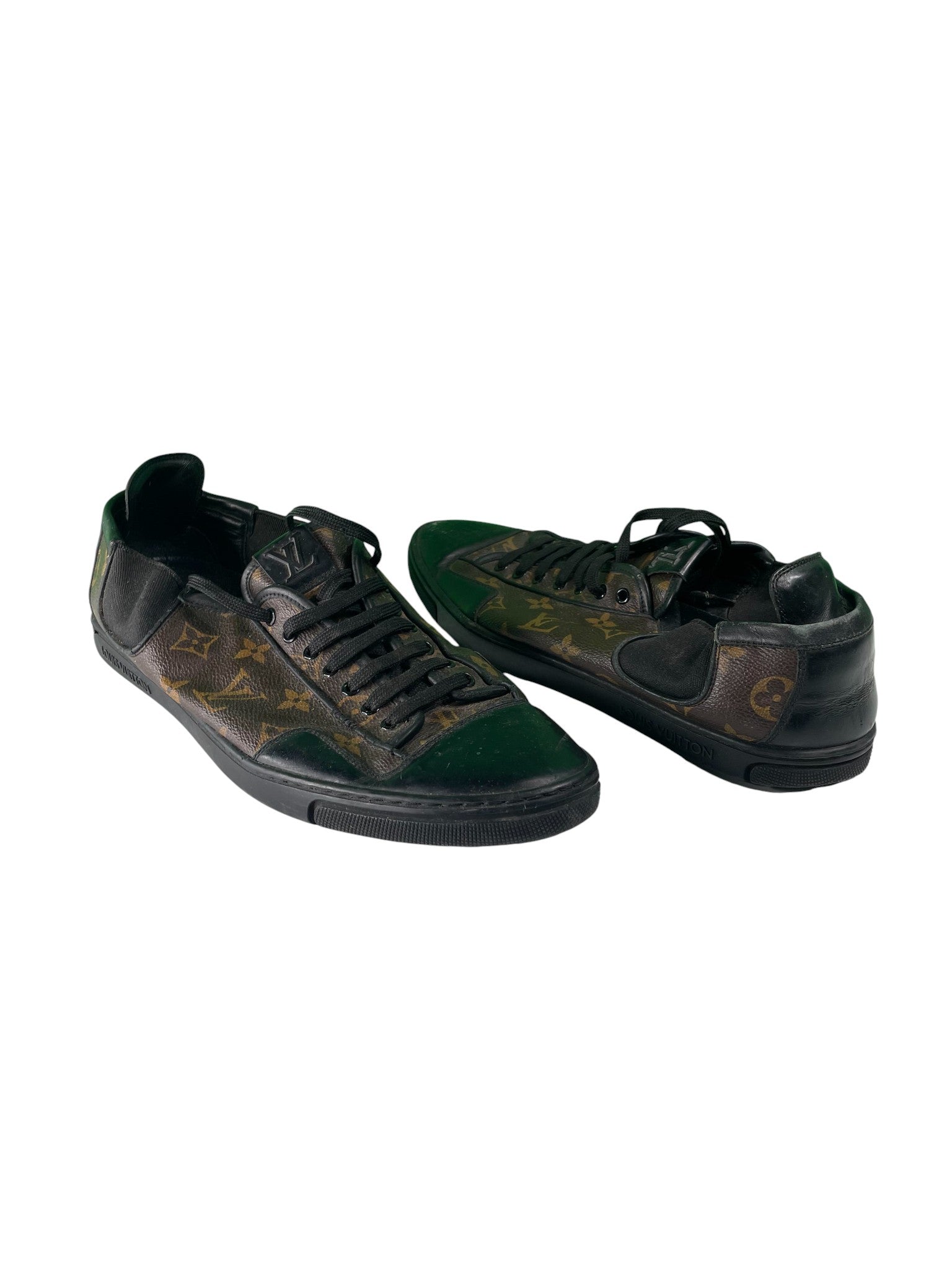Louis Vuitton 'Monogram' Brown & Black Low Top Sneakers