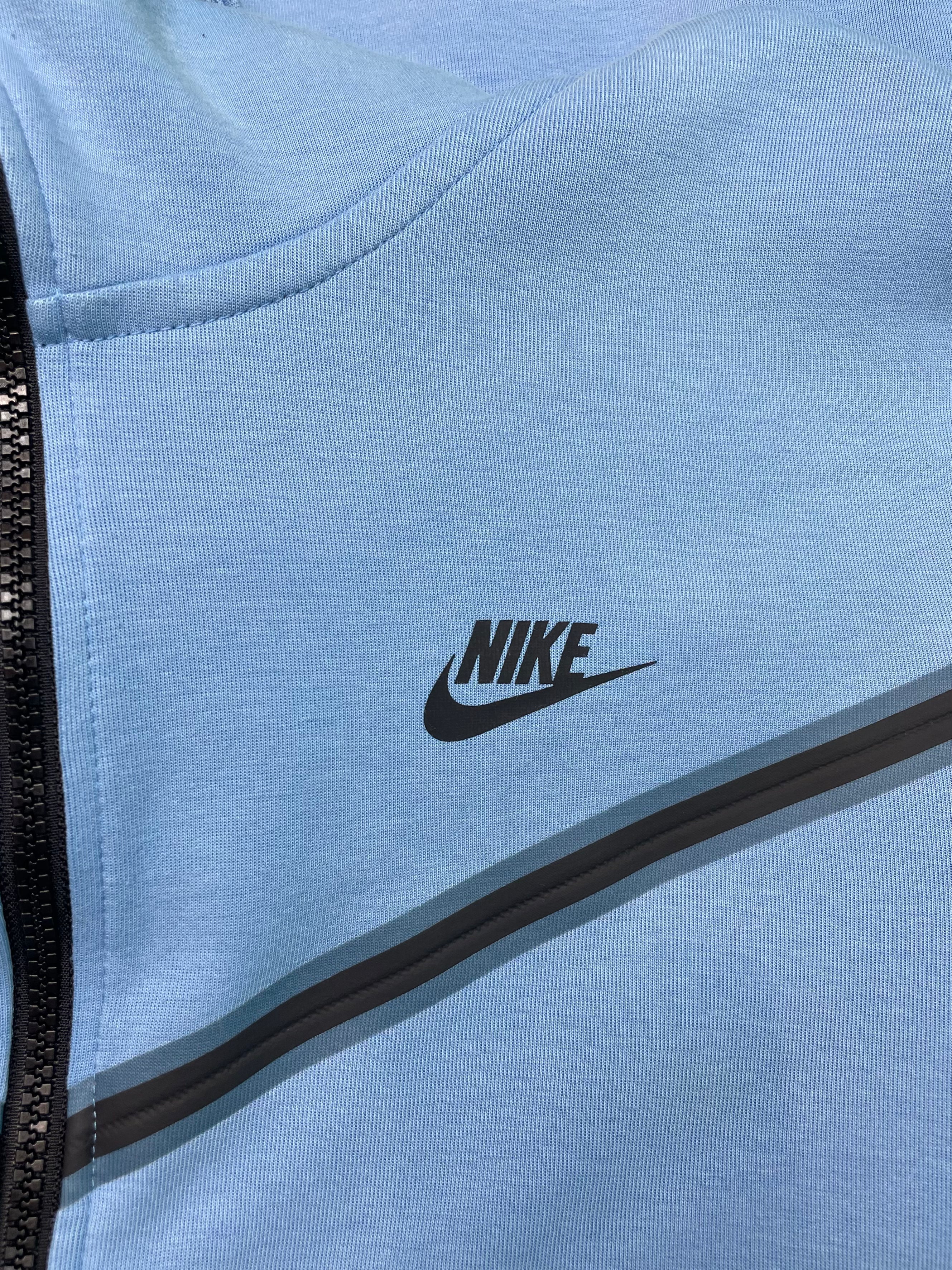 Nike Tech Zip Up Baby Blue Hoodie