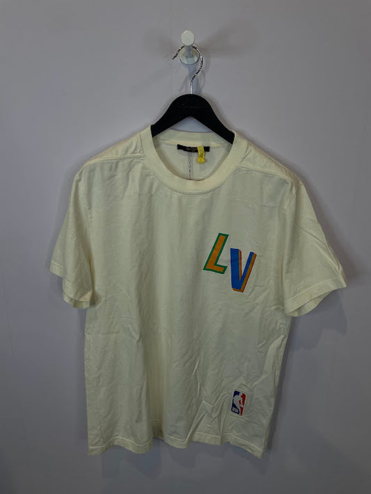 LV NBA Tee White Multi Used XL