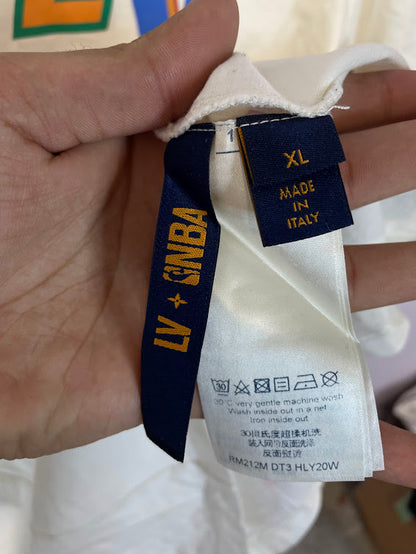 LV NBA Tee White Multi Used XL