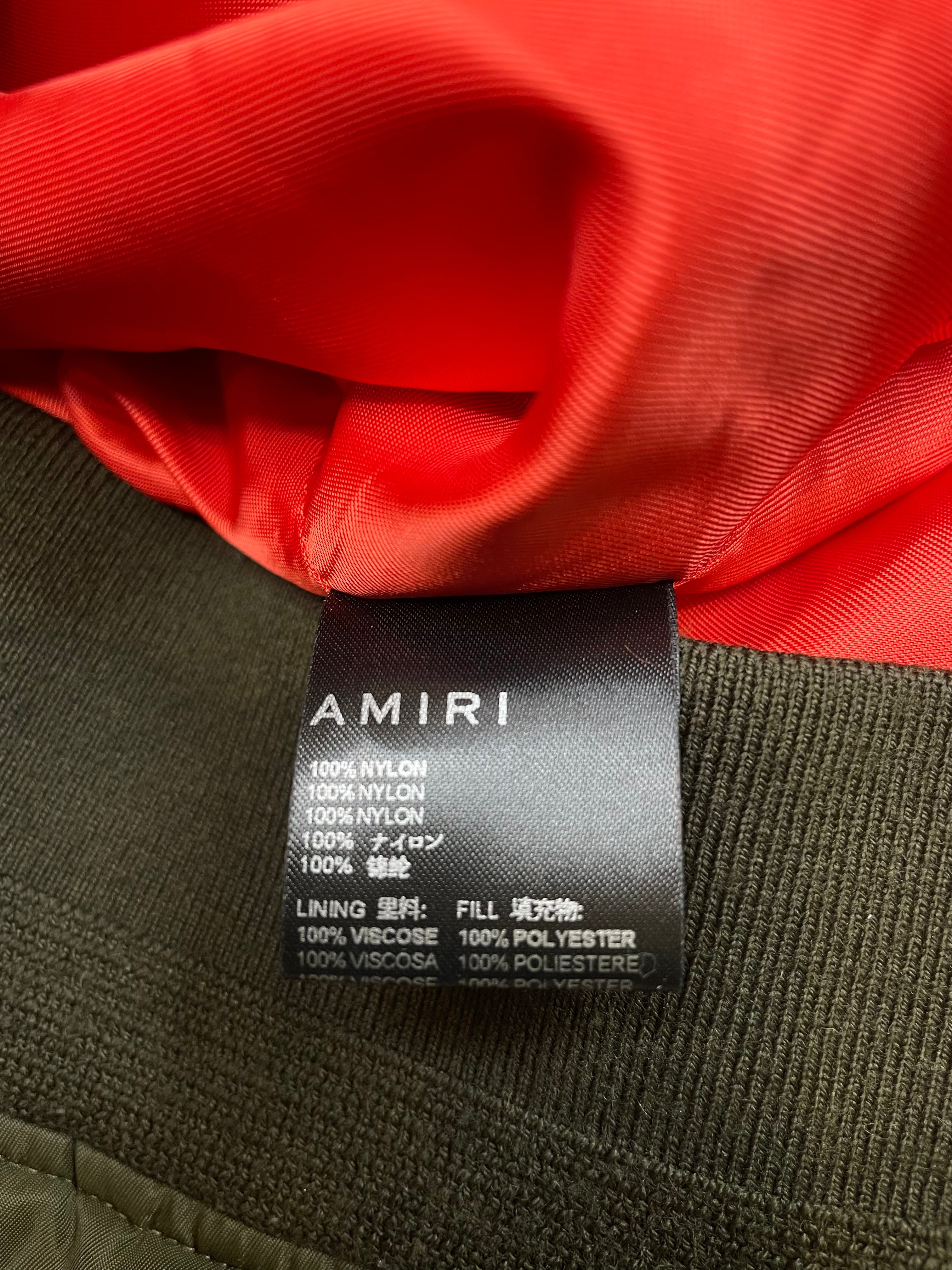 Amiri Bone Bomber Olive Jacket