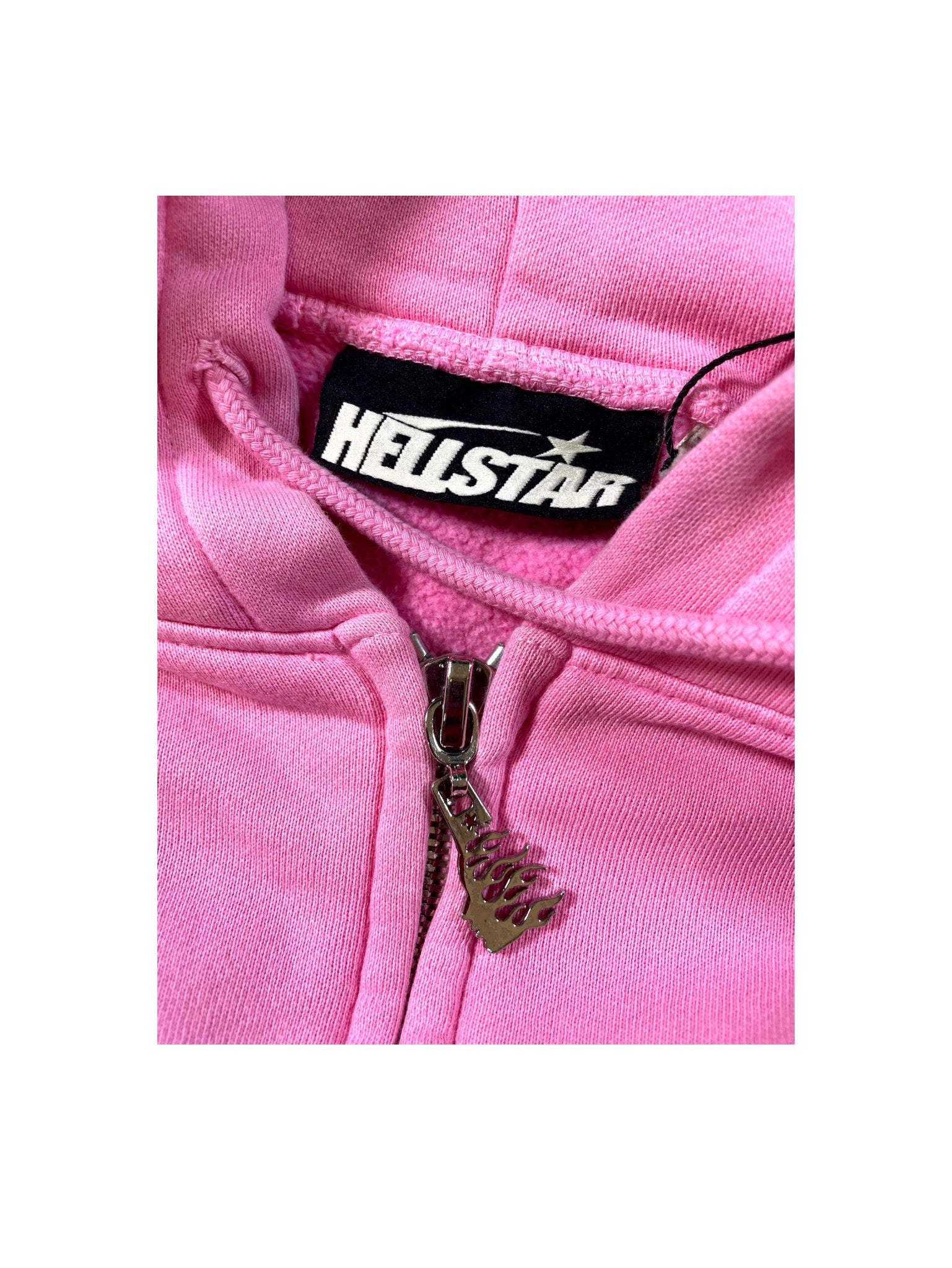 Hellstar Flames Zip Up Pink Hoodie