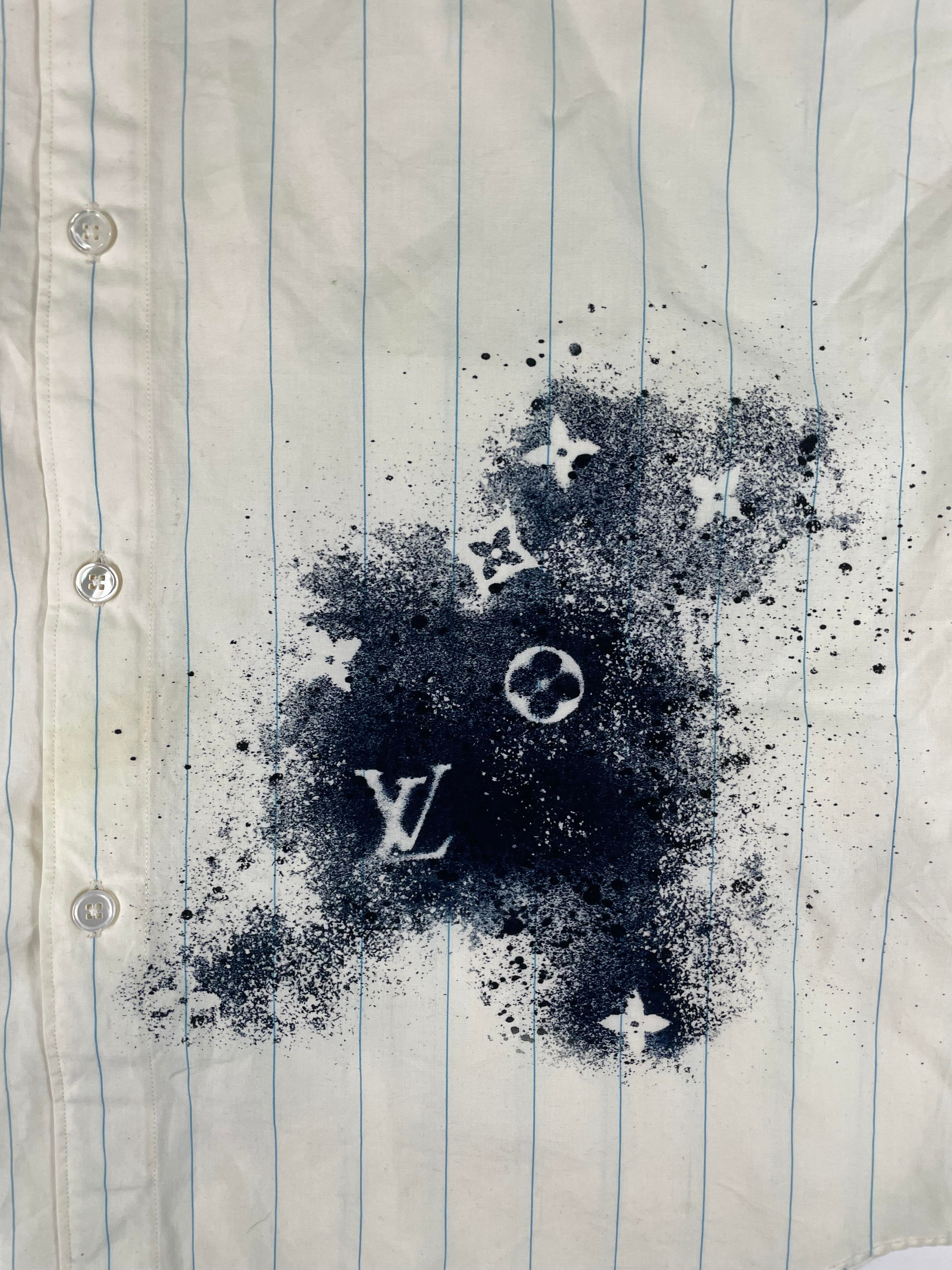 Louis Vuitton 'Striped Monogram' Button Up Shirt