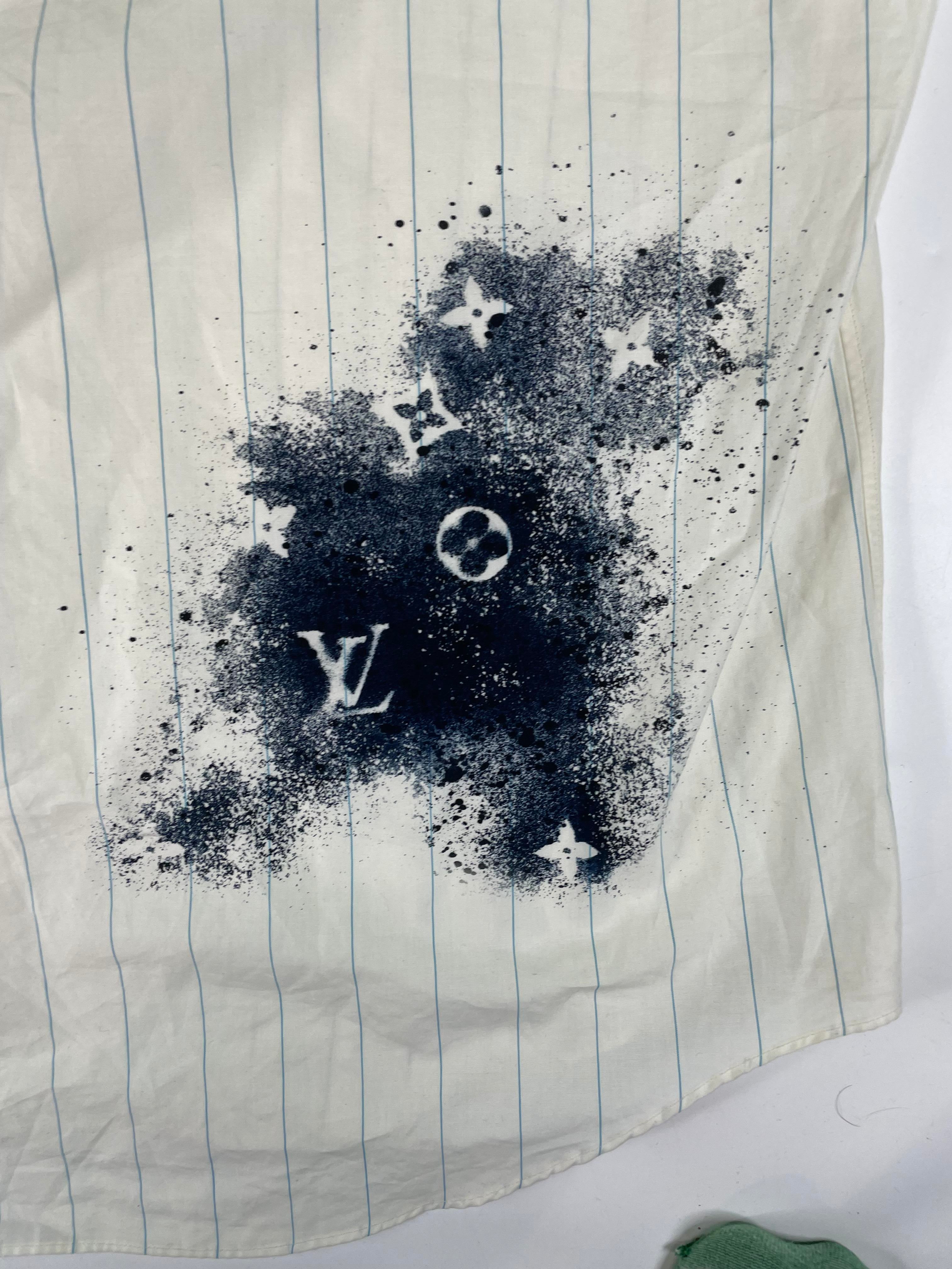 Louis Vuitton 'Striped Monogram' Button Up Shirt
