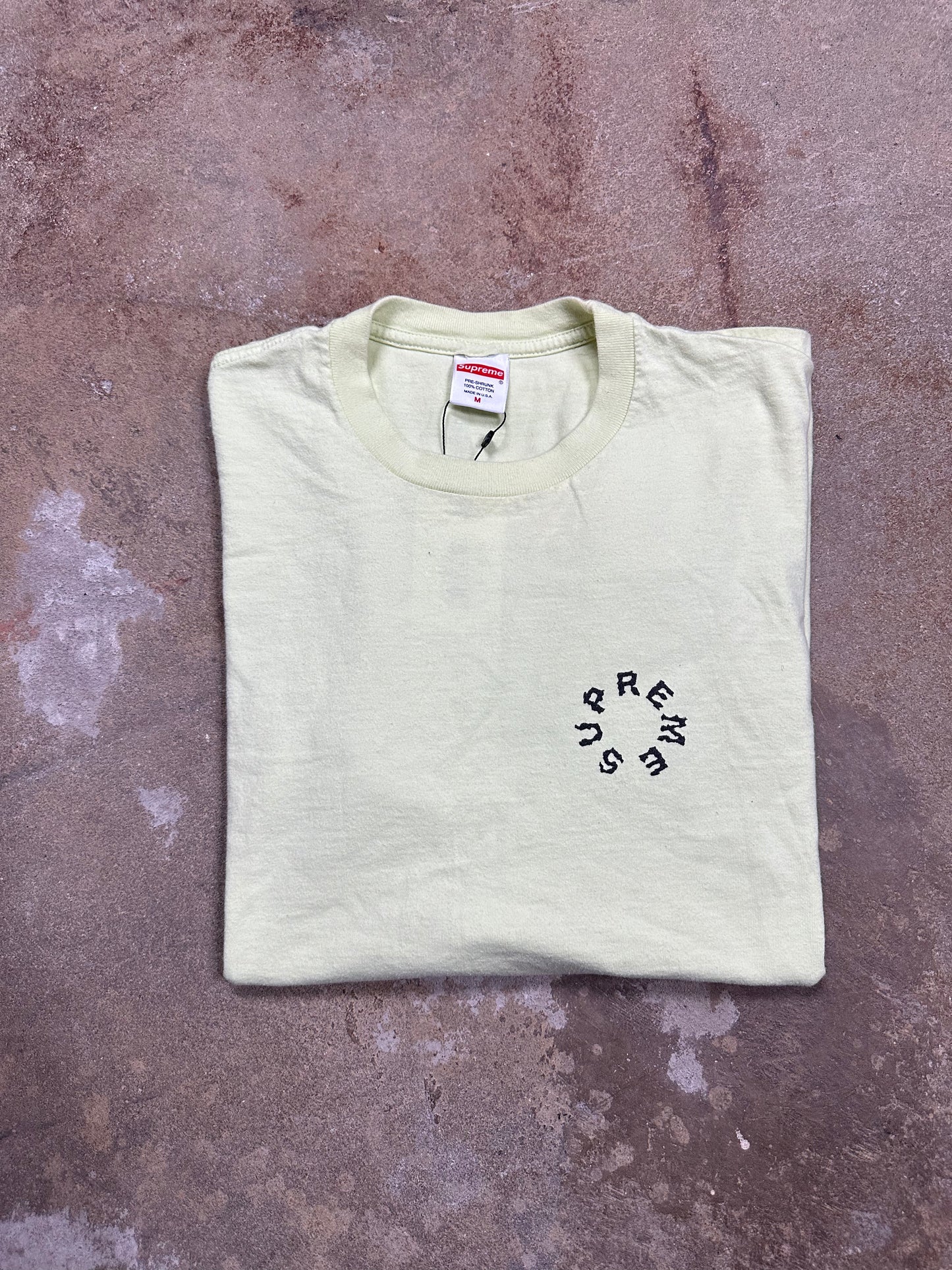 Supreme Neon Tee Green Medium Used