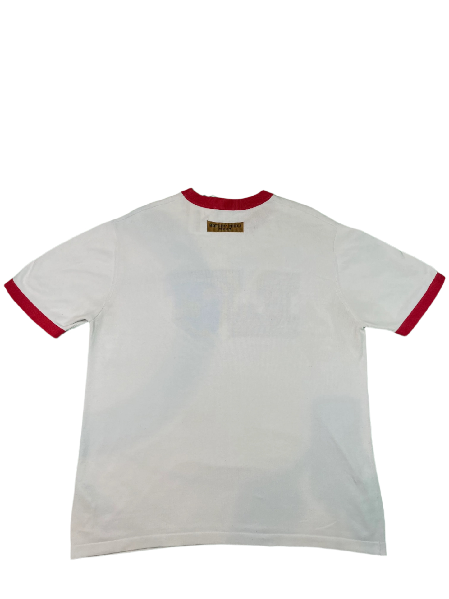 LV Logo Knit White & Red Tee