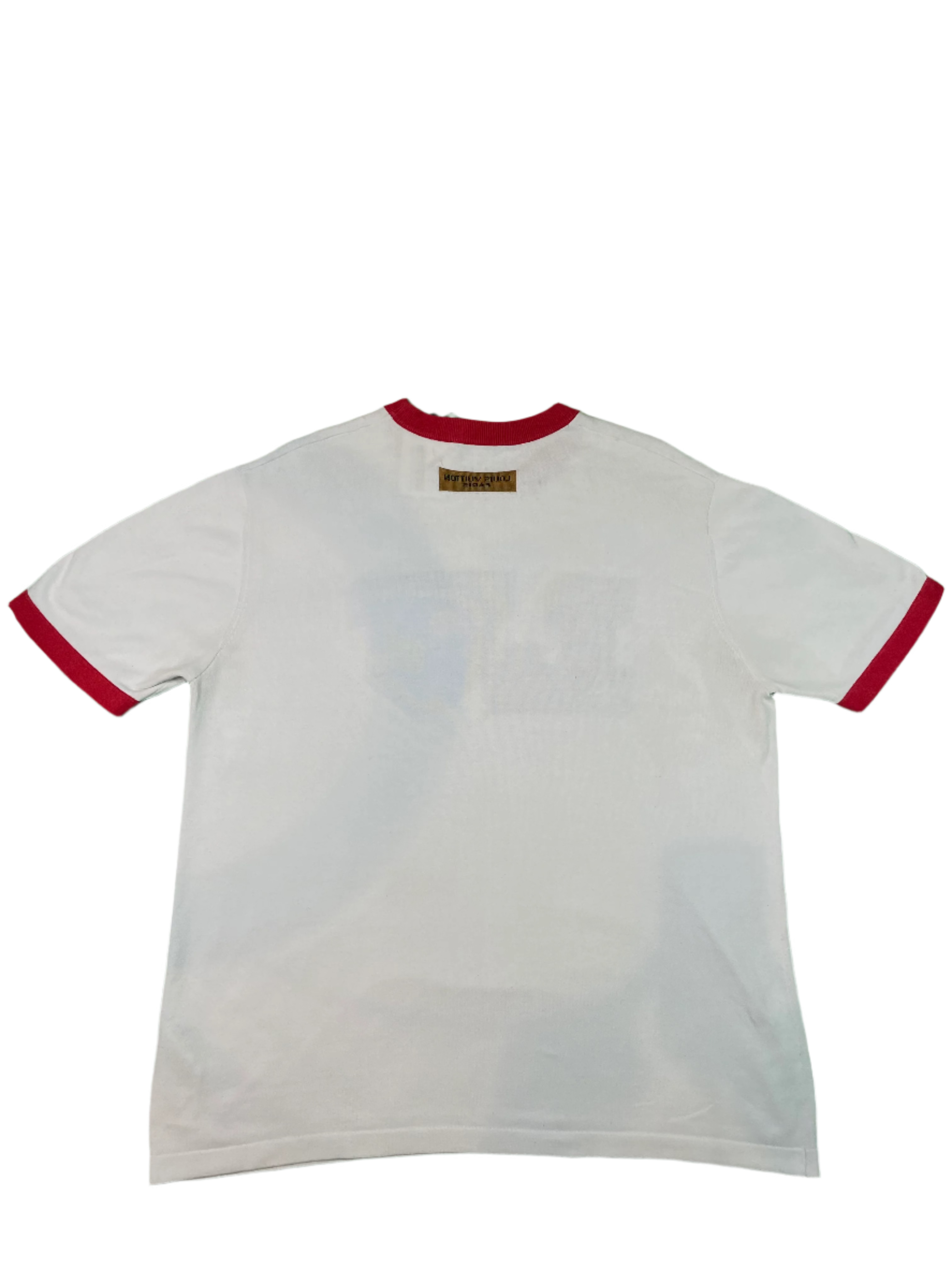 LV Logo Knit White & Red Tee