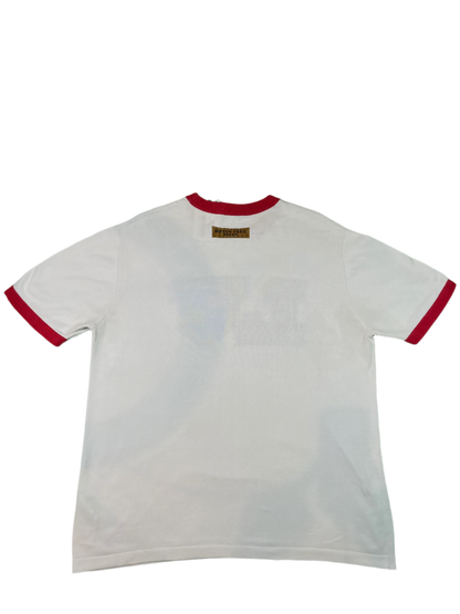 LV Logo Knit White & Red Tee