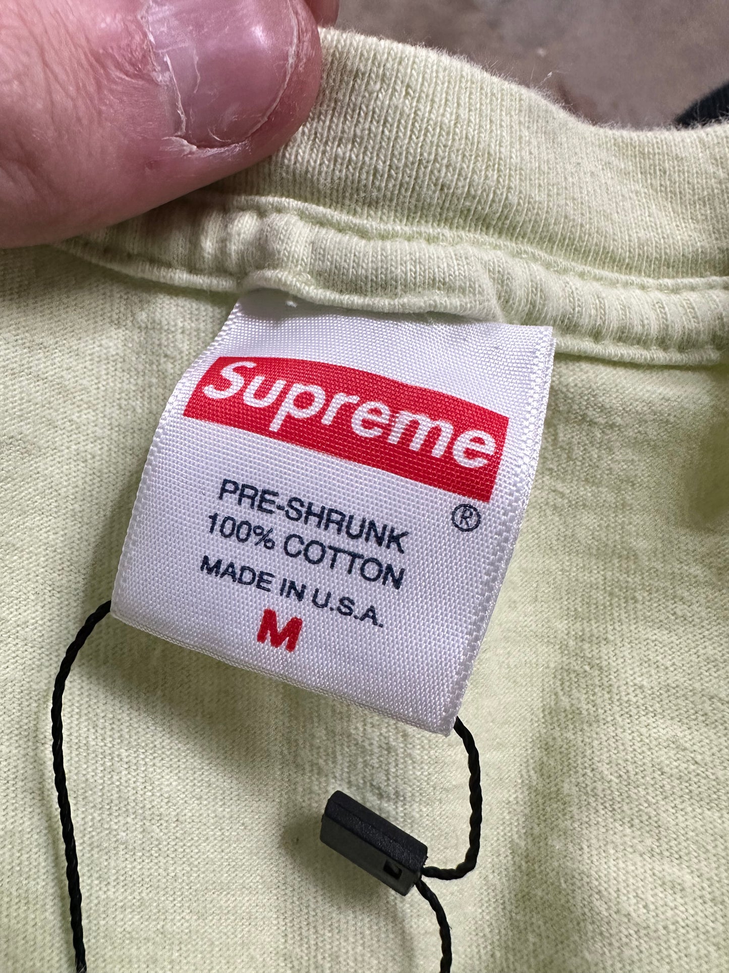 Supreme Neon Tee Green Medium Used