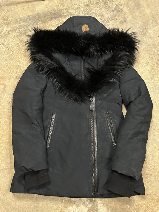 Mackage Jacket Black Fur Females Used Small