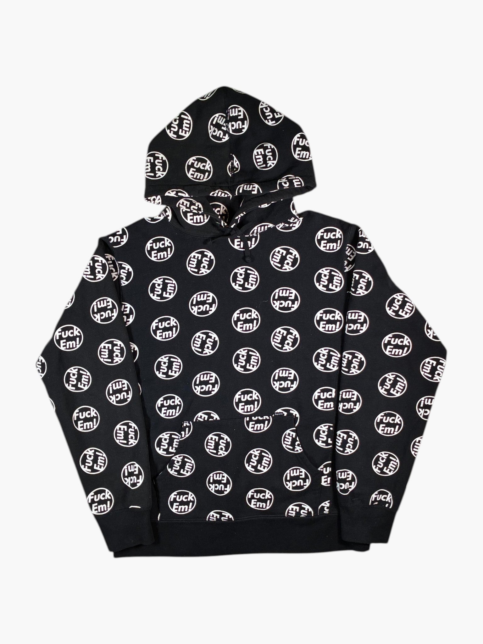 Supreme Fuck Em Black & White Hoodie