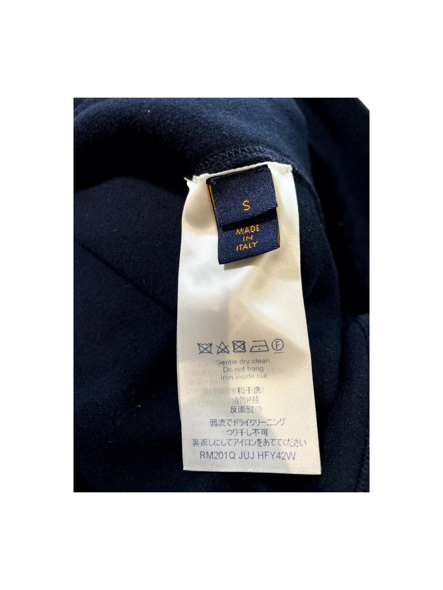 Louis Vuitton Logo Zip Up Navy & Silver Hoodie