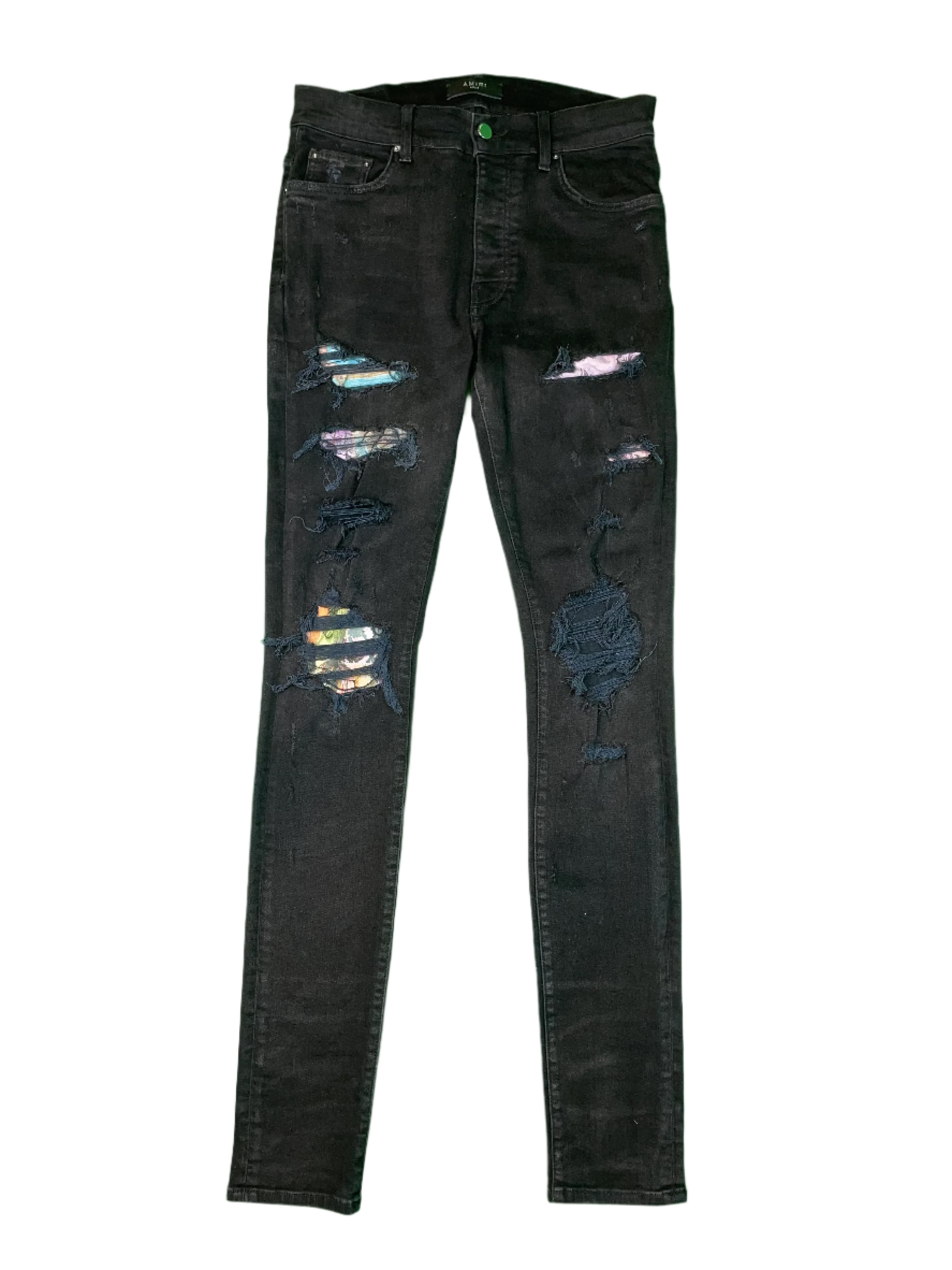 Amiri Thrasher Swan Patch Black Jeans