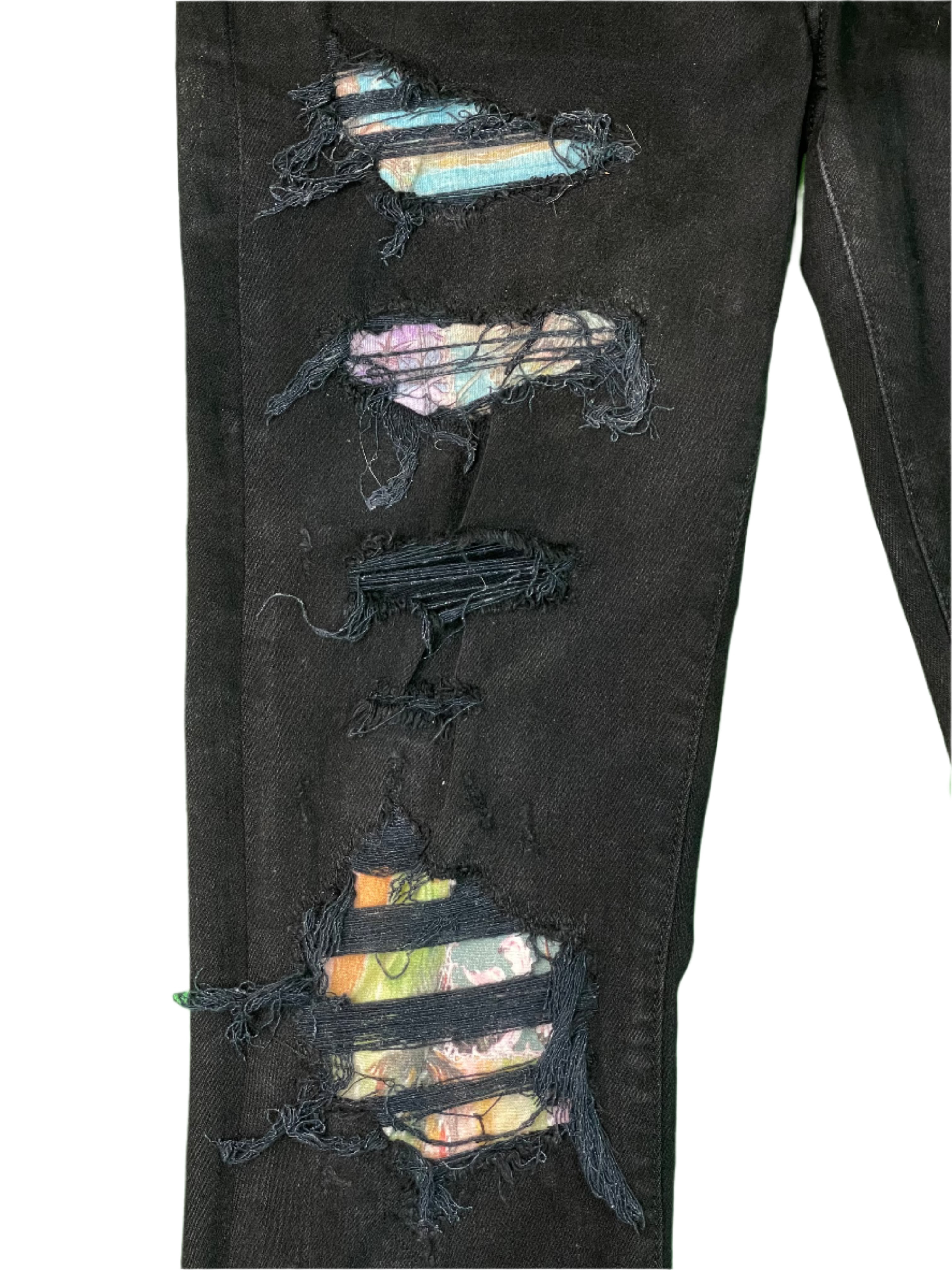 Amiri Thrasher Swan Patch Black Jeans
